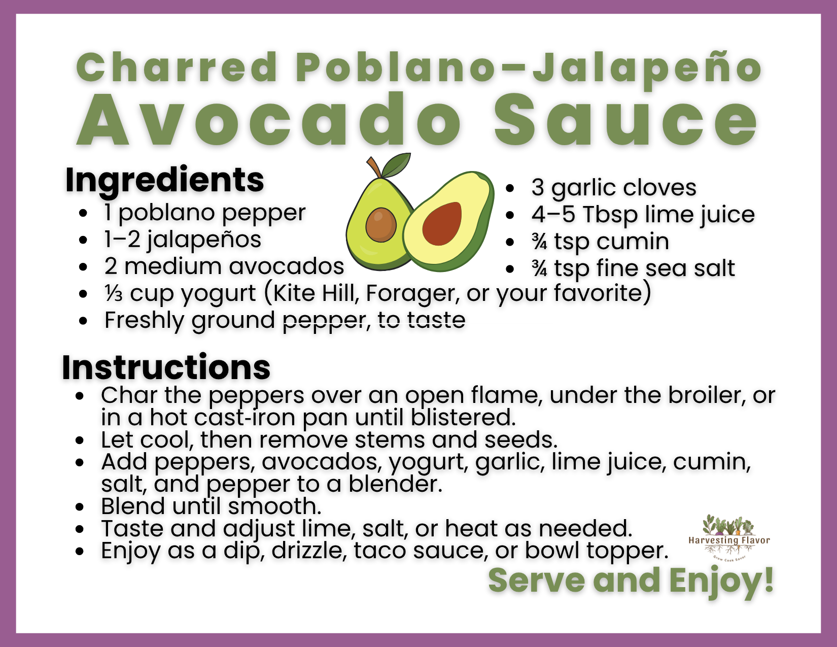 Charred Poblano–Jalapeño Avocado Sauce Harvesting Flavor.png