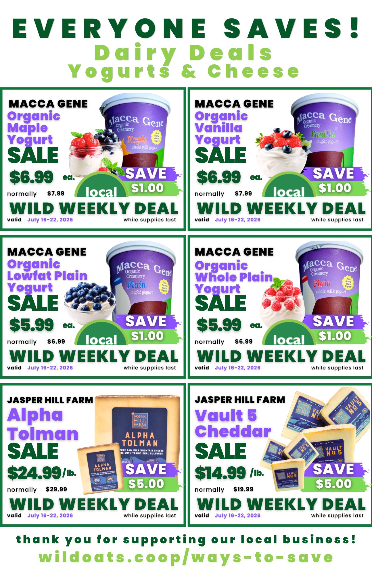 2026-0716-22 Dairy Deals Yogurt and Cheese Wild Oats Market.png