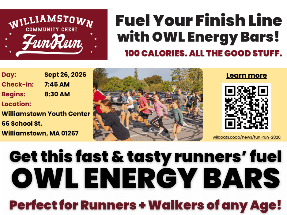Fuel Your Finish Line with OWL Energy Bars! 100 Calories. All the Good Stuff. 