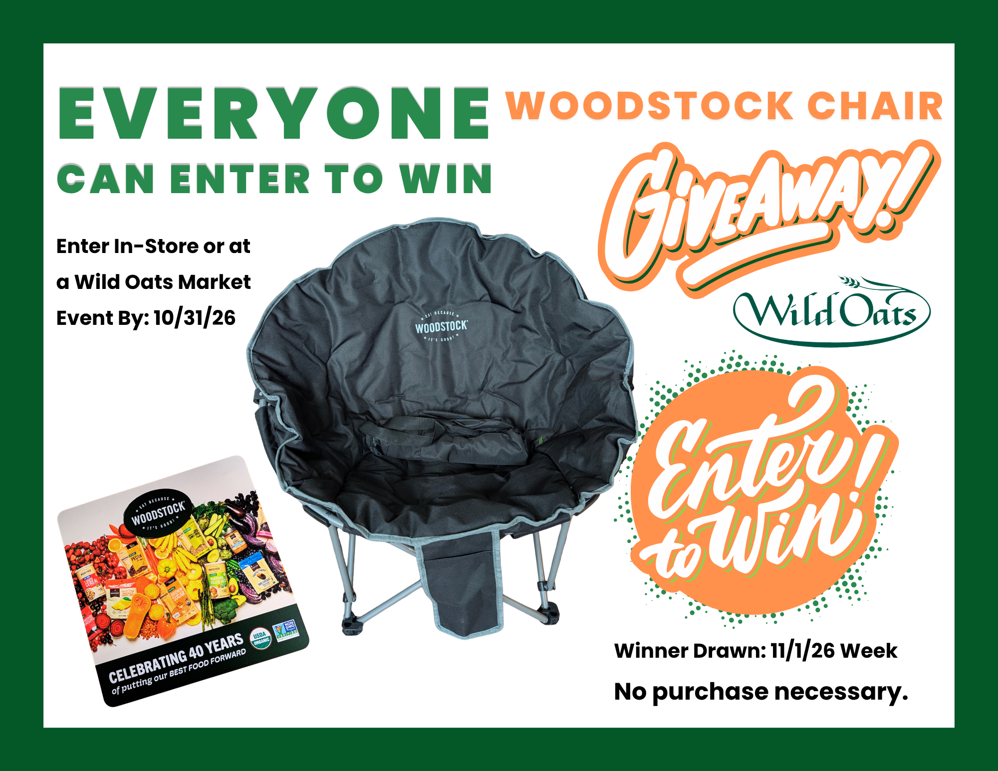 Woodstock Chair Giveaway