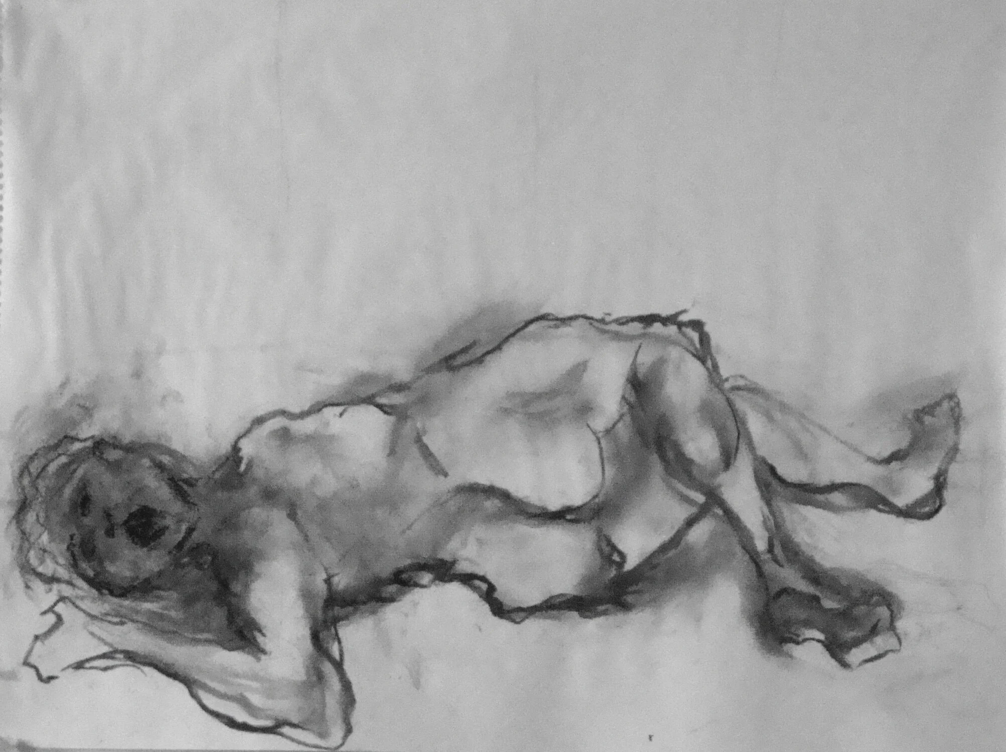 #5 – charcoal, litho crayon/charcoal paper, 18”x23.5”