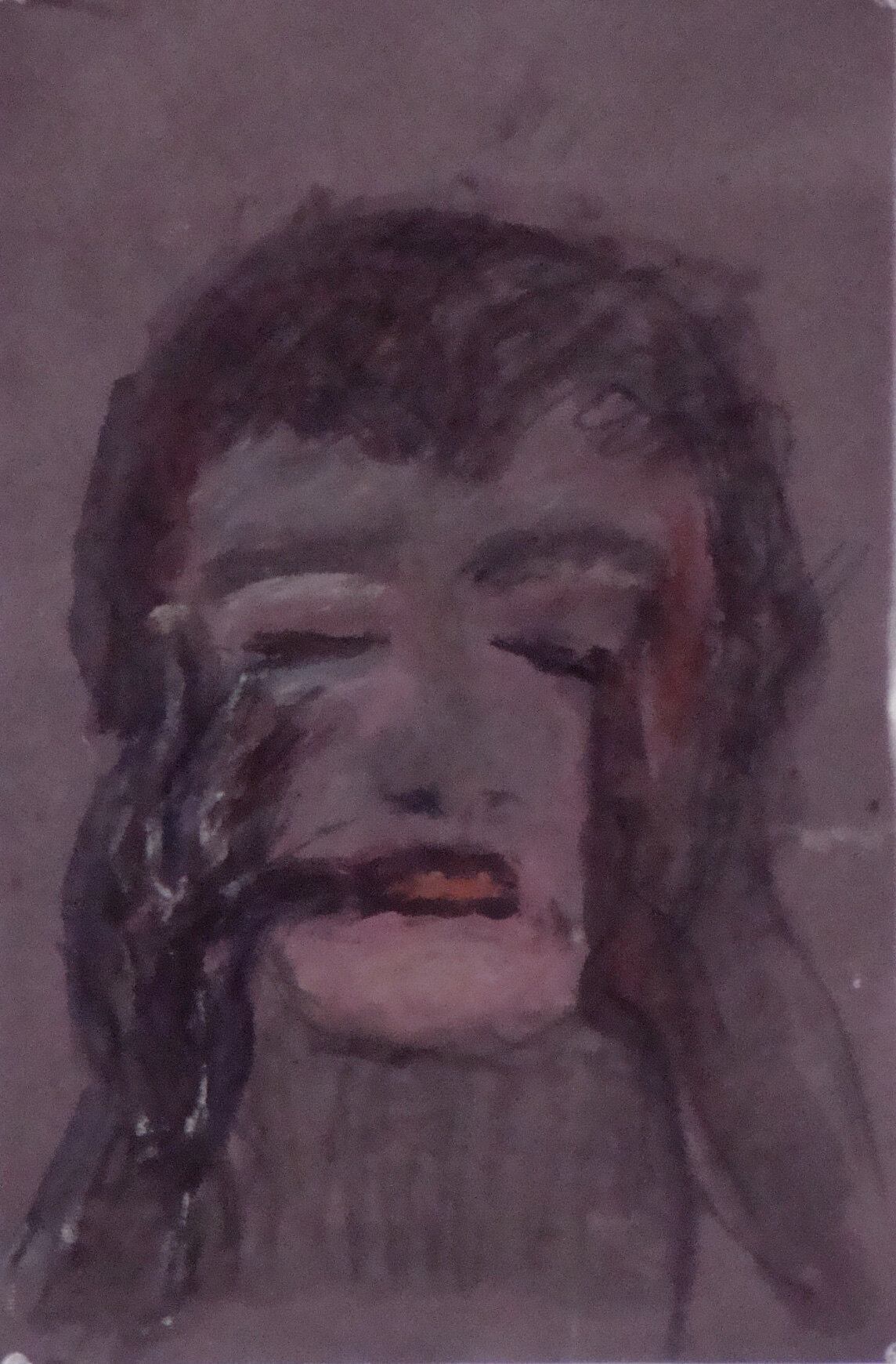 #13 – Pastel, mixed media/ledger white paper, 19.5”x12.75”