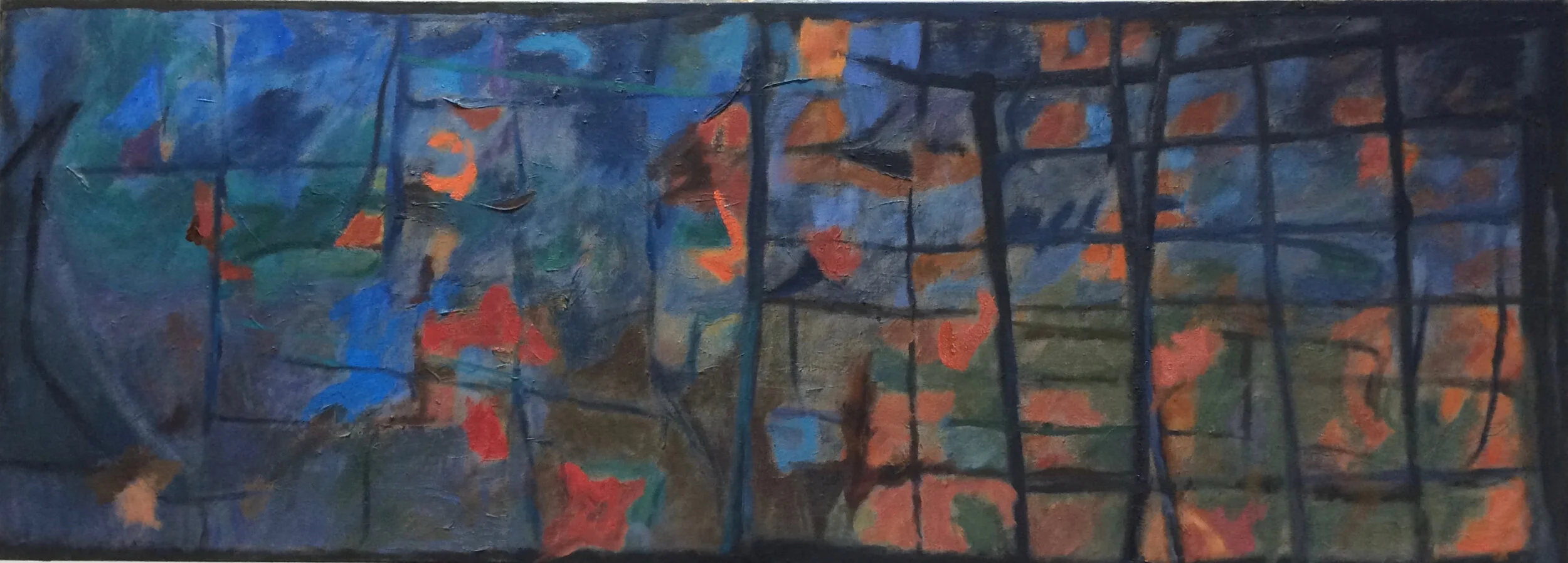 “NightTime” - oil on canvas, 24”x65”