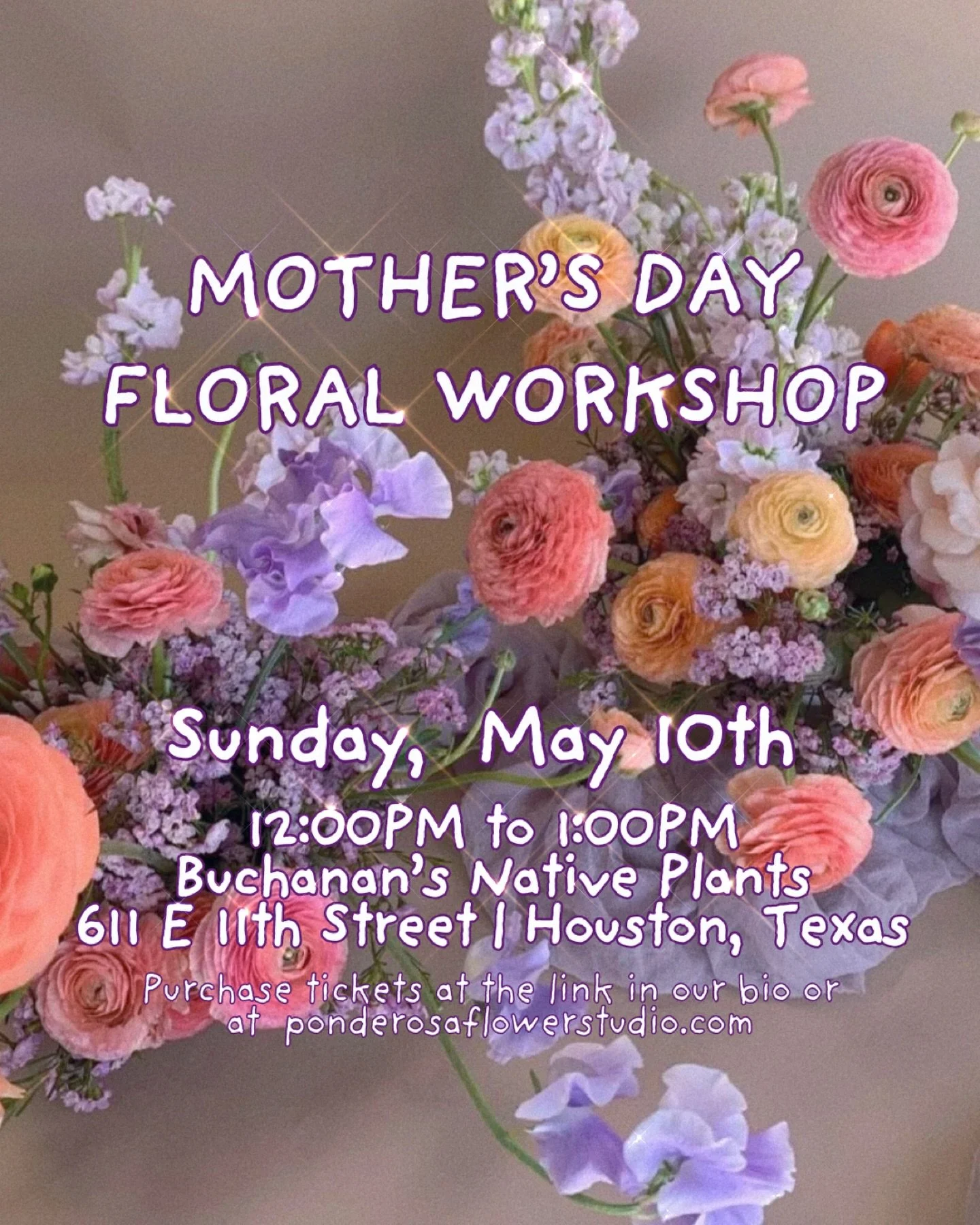 Join us for a special Mother&rsquo;s Day Floral Workshop at @buchanansplants celebrating moms, mother figures, and the beauty of gathering together. Guests will enjoy a guided floral design experience using lush, seasonal blooms. No experience necess