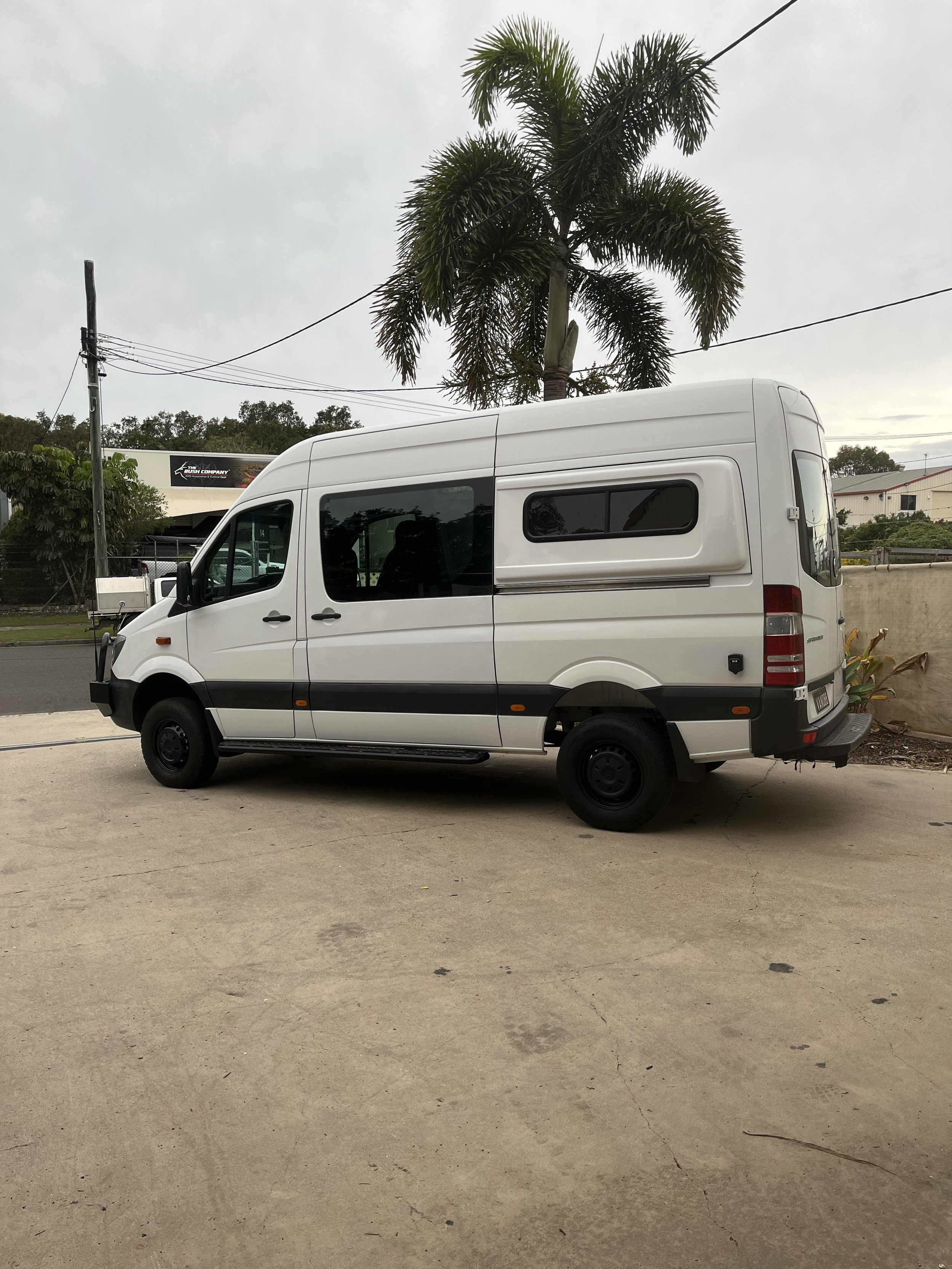 Sprinter van MWB sleep sideways pods bump out flares