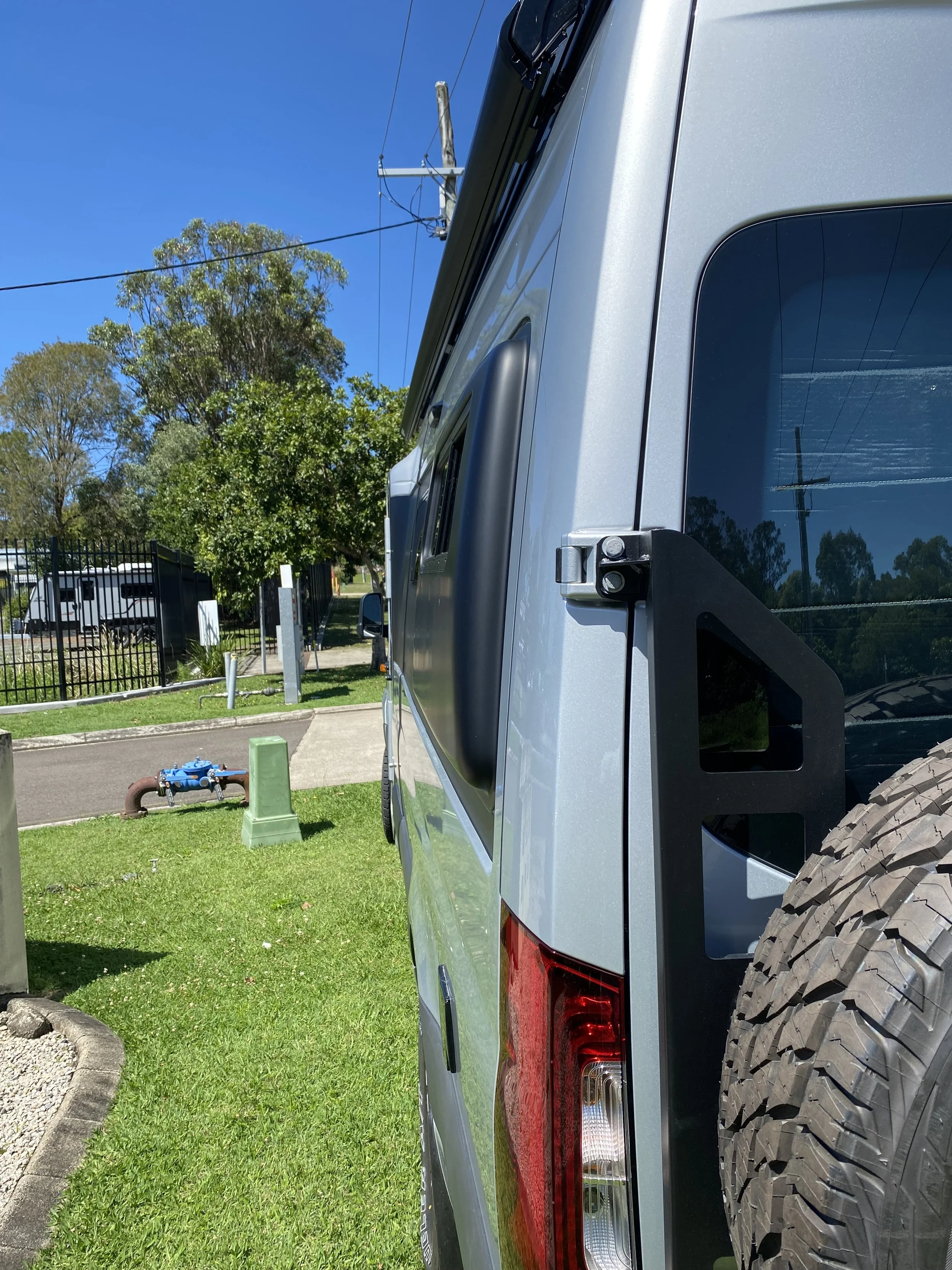 Aussie van flares sleeping side pods bump out panels
