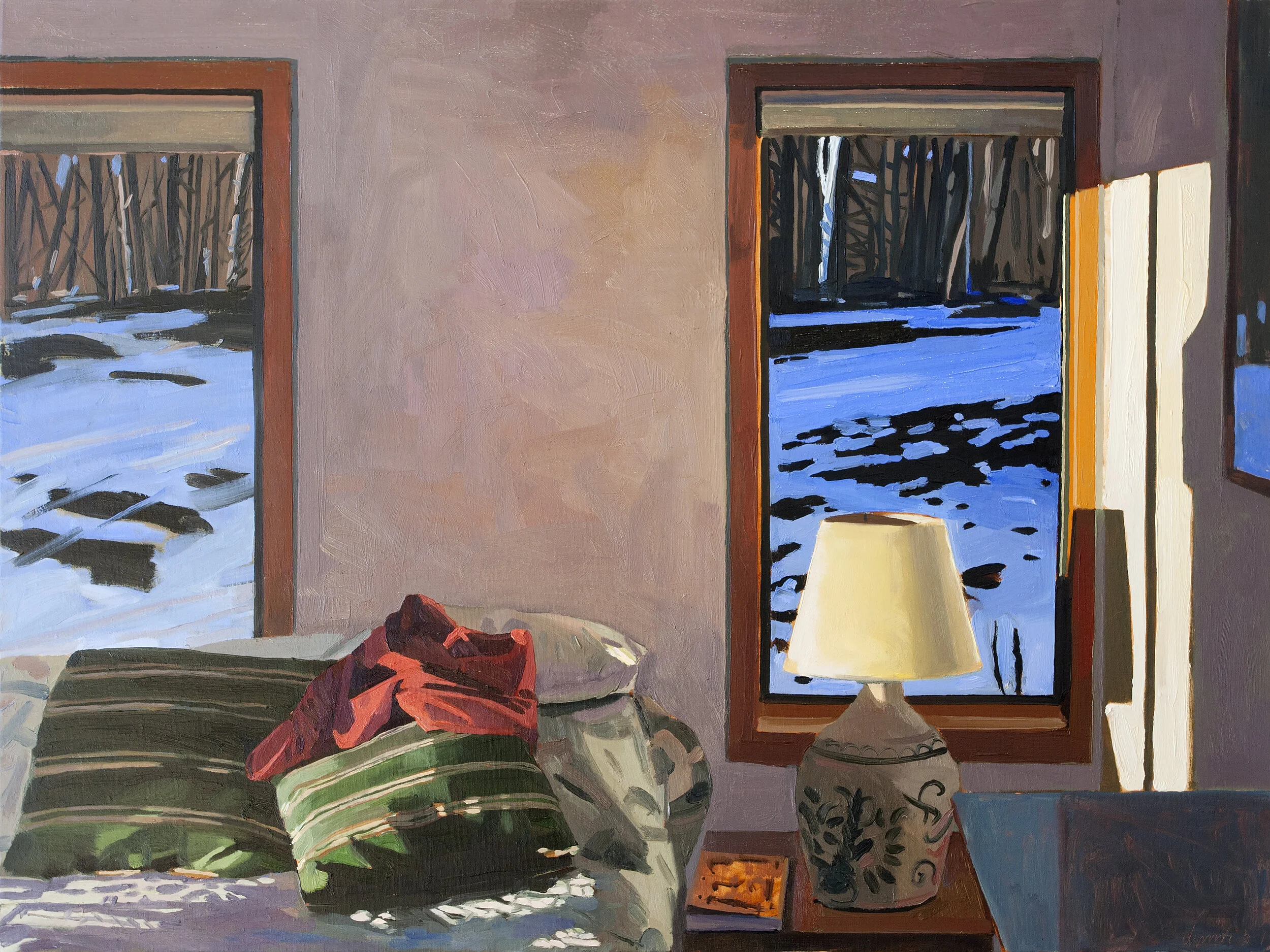 "Hillsdale Bedroom After Bright Snow"