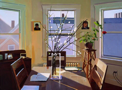 "Cherry Blossoms in Dining Room"