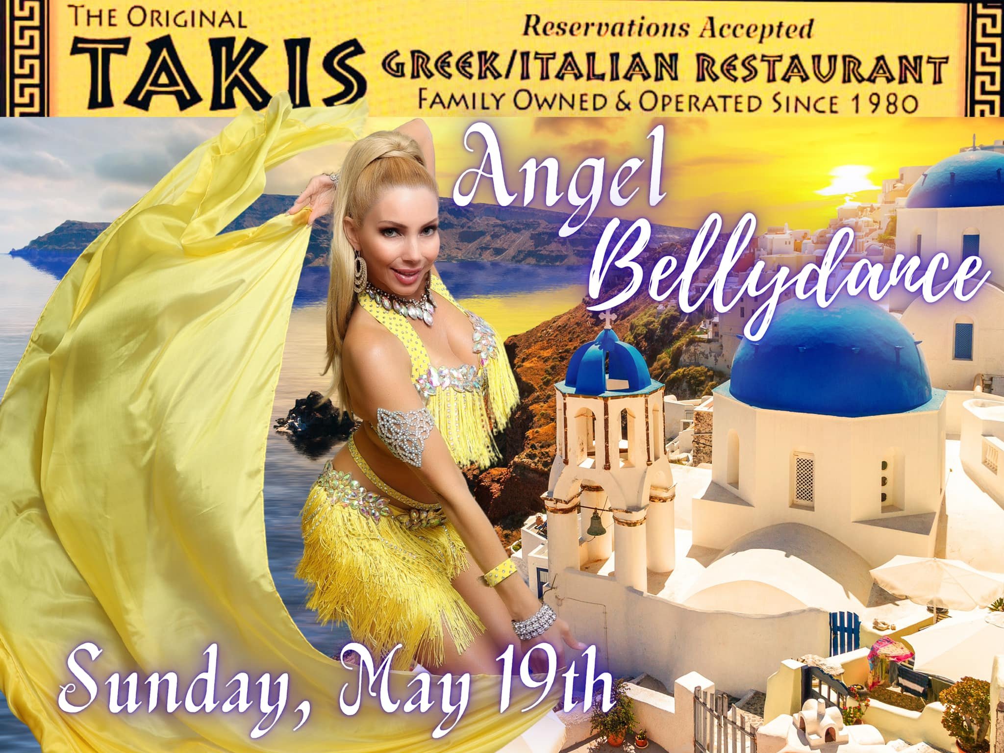 See you at Takis Greek Italian Restaurant on Sunday! Call for reservations 430-3630!!