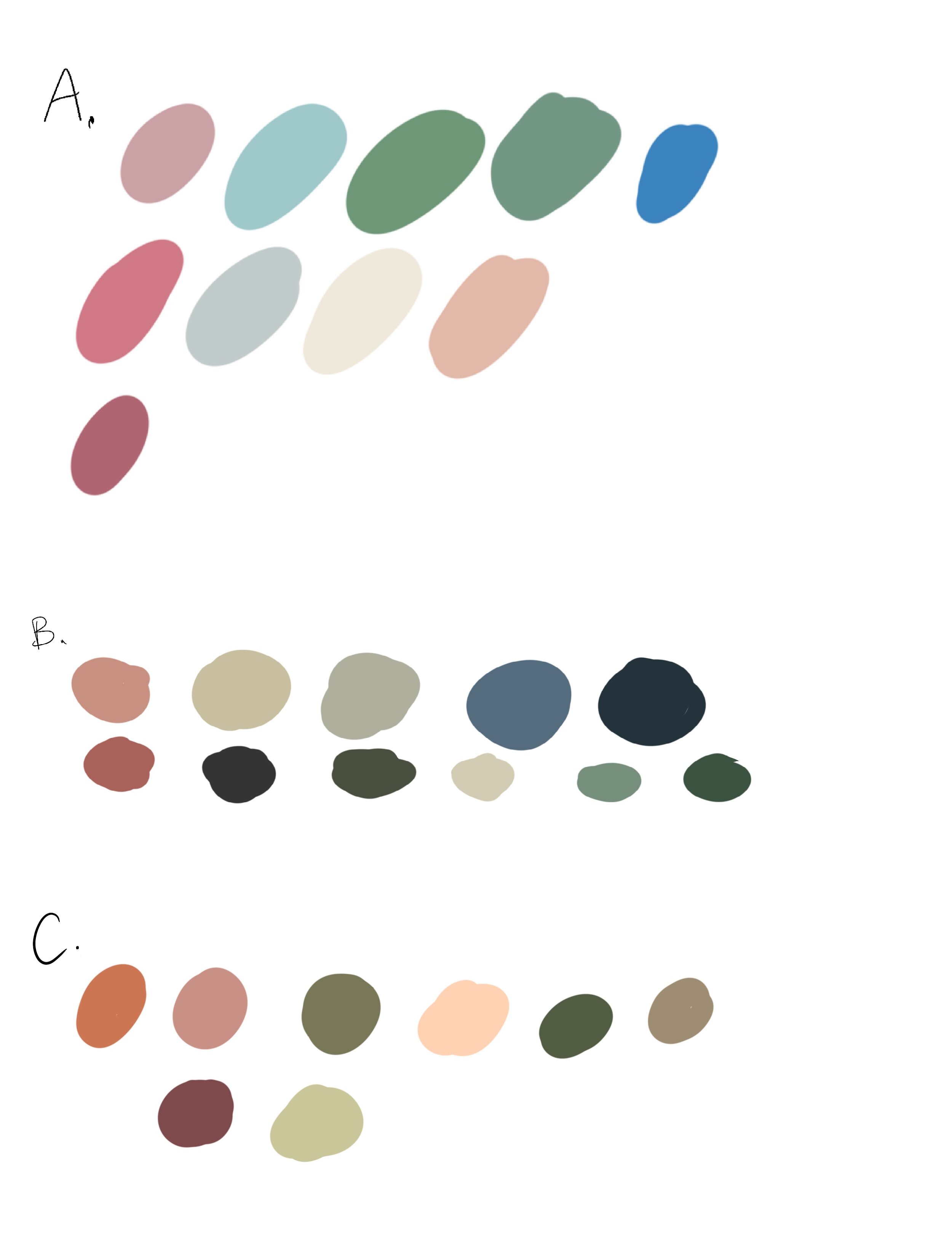 Kale Tree's Preliminary Color Palettes