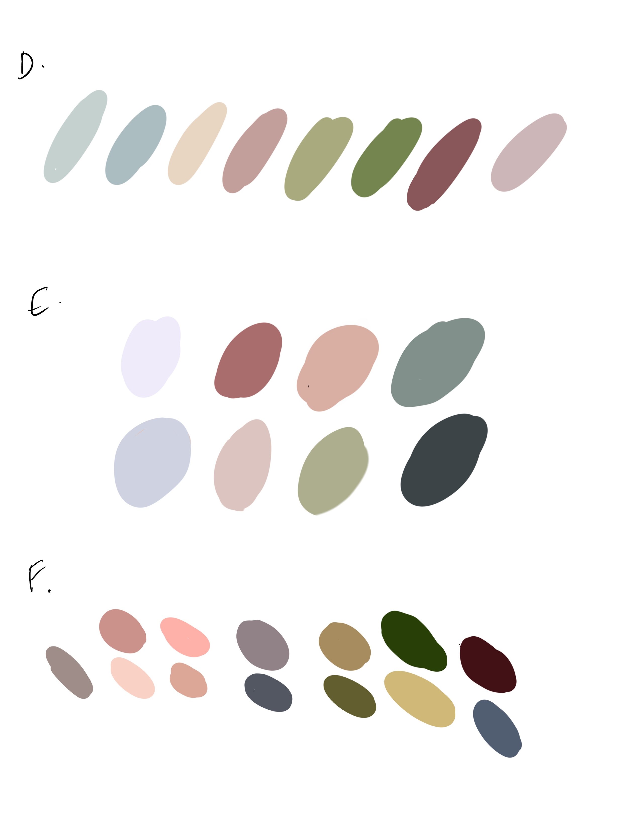Kale Tree's Preliminary Color Palettes