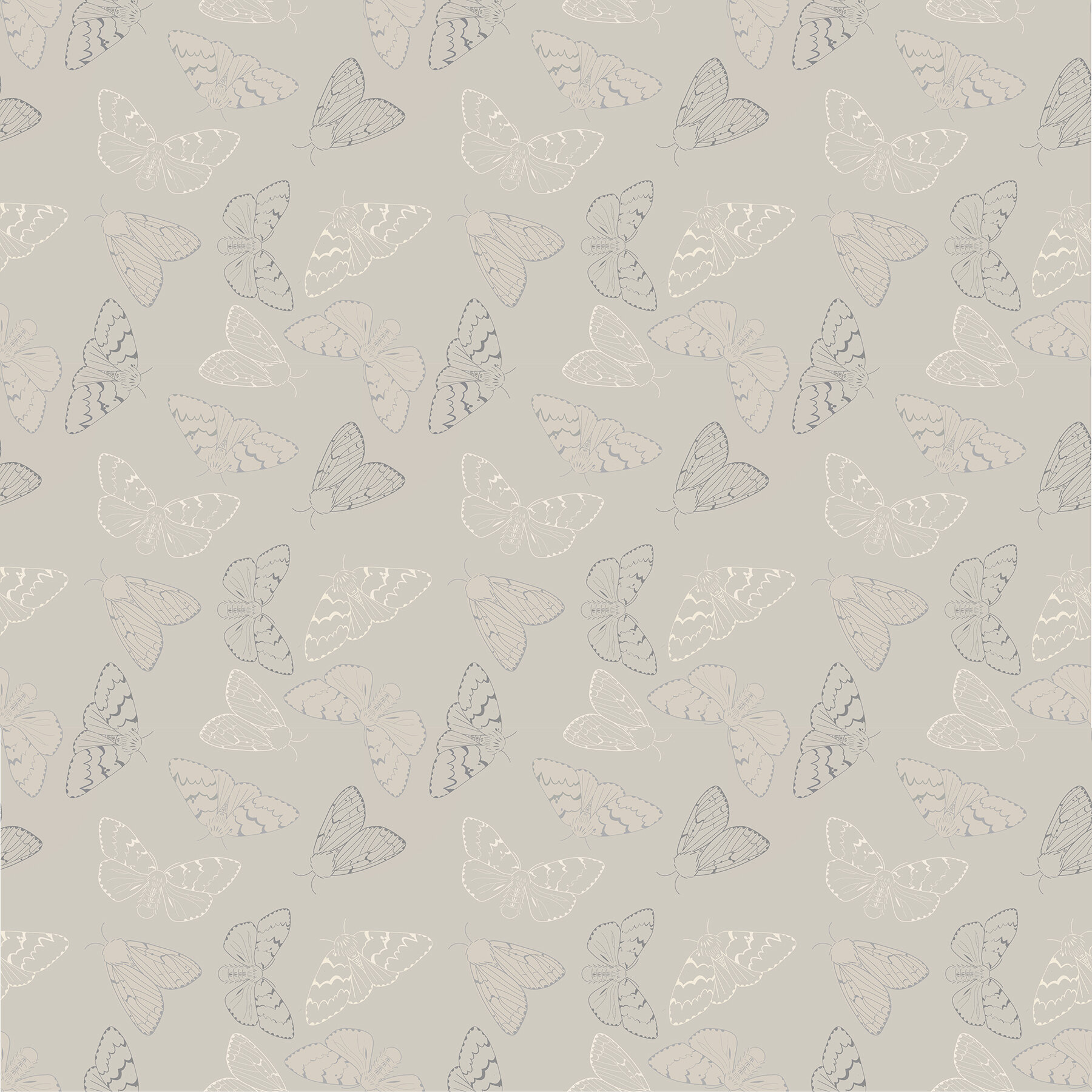 Moth textile on Belgian linen. Butterfly fabric natural fibers, eco friendly.
