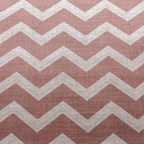 Terracotta chevron textile by Tradescant and Son. Rust and flax linen fabric for home decor. Graphic, modern print, eco-friendly.