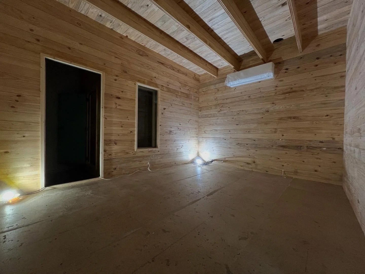 New studio build for @myleskett in Fairfield.  Featuring our new &ldquo;log-rhythmic cabin&rdquo; system for the inner rooms.  These are prefabricated log cabin kits that provide high levels of sound isolation, are fully dismantle-able and relocatabl