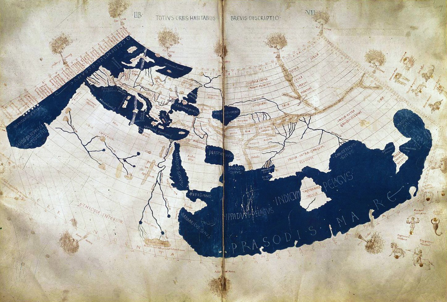  Map recreated from Ptolemy’s  Geography  (150 AD). Dated to the 15th century. 