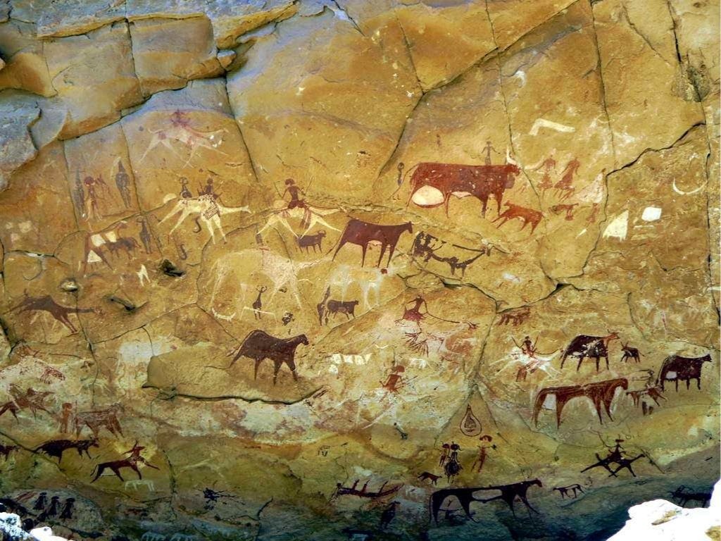  Paintings from the Manda Guéli Cave in the Ennedi Mountains, northeastern Chad. 