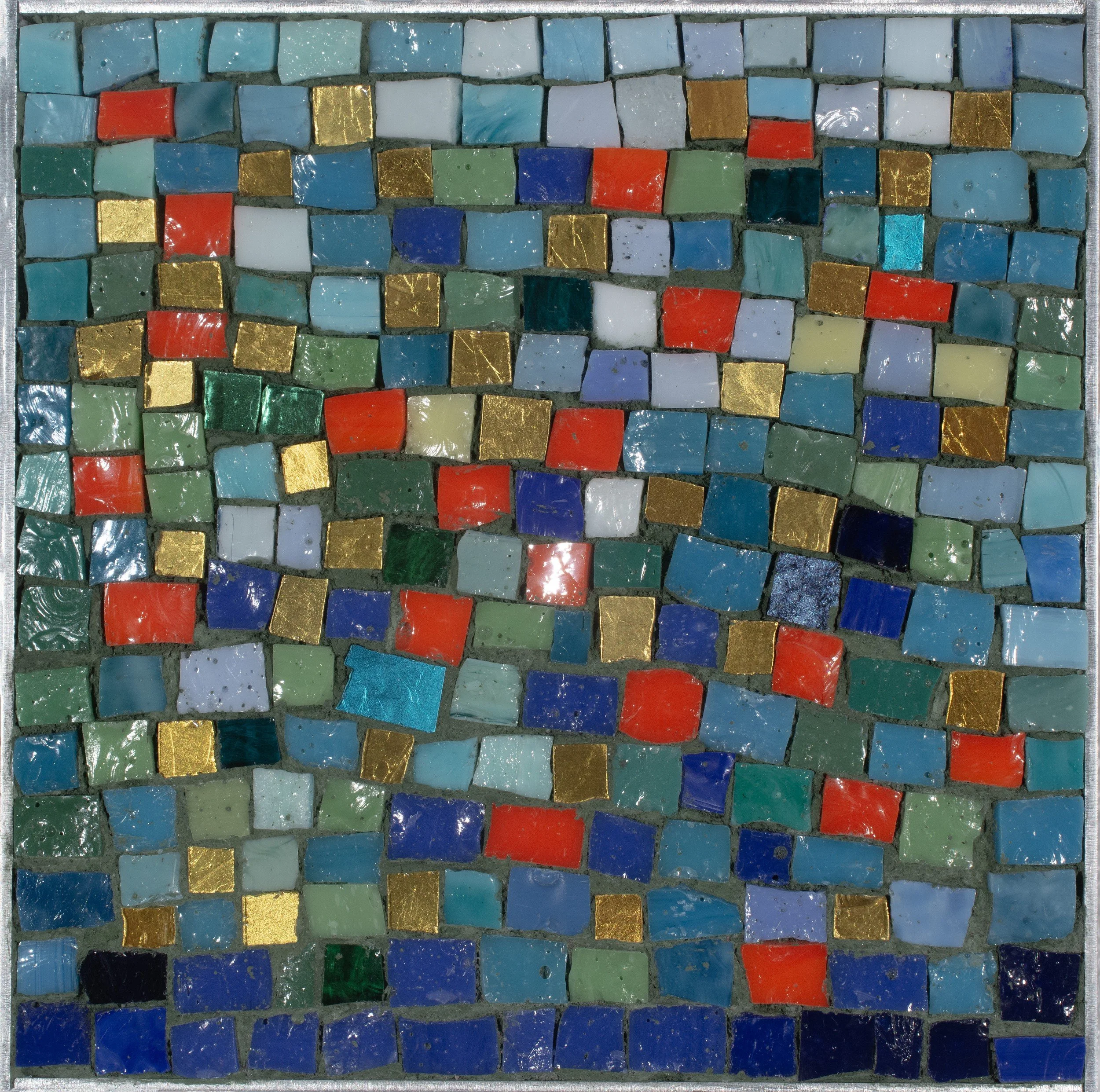 Meditation I | Smalti on aluminum frame | 4 × 4 in. | 2025
