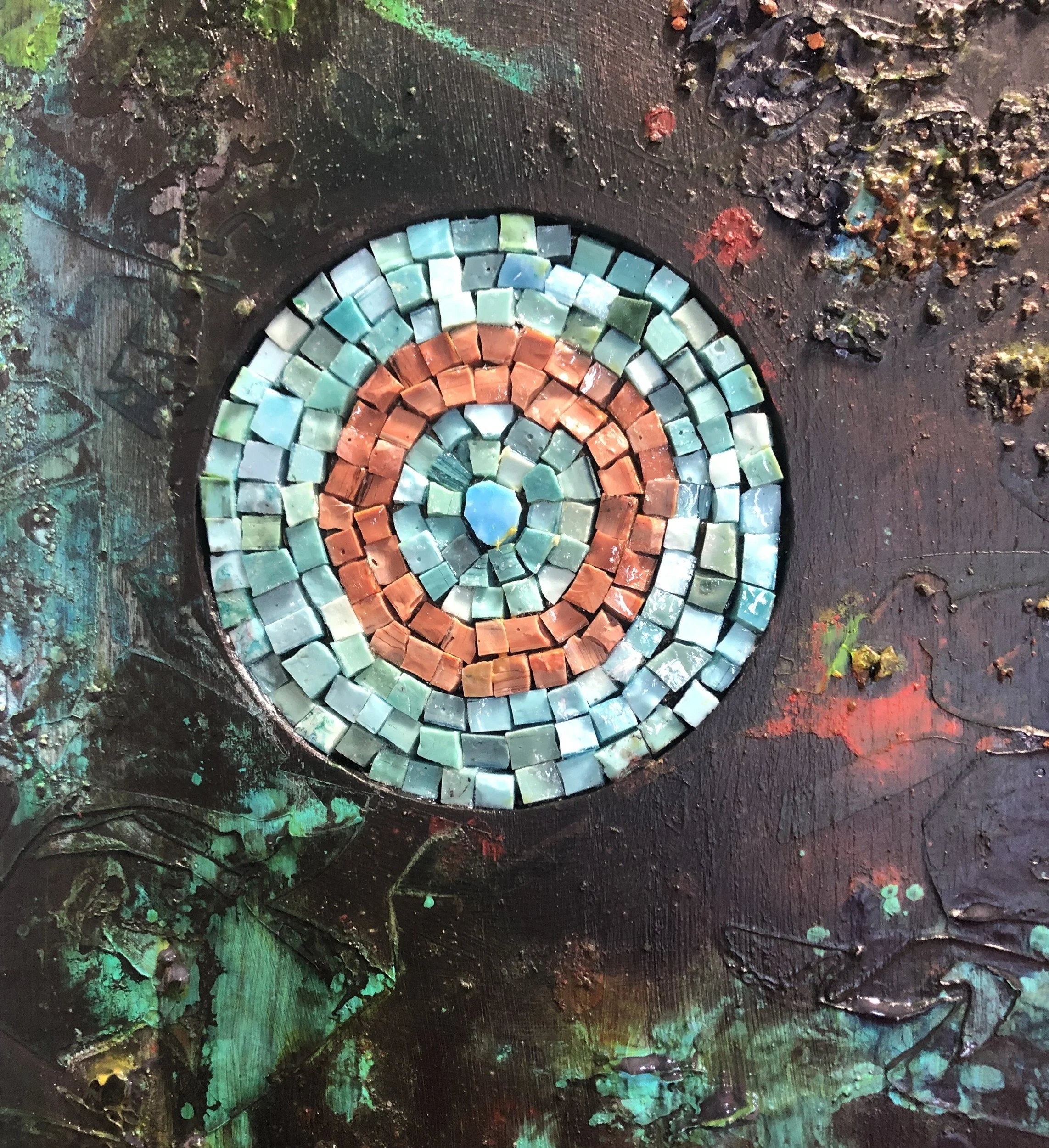 Smalti and mixed media | 8 × 8 in. | 2021