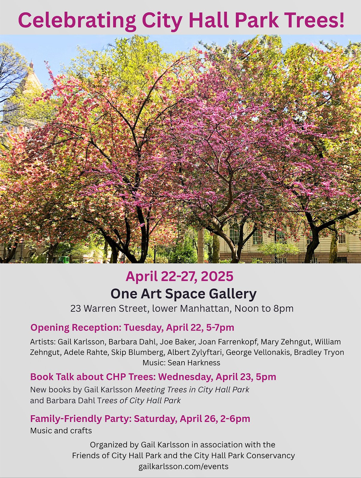 Art Exhibit: Celebrating City Hall Park Trees