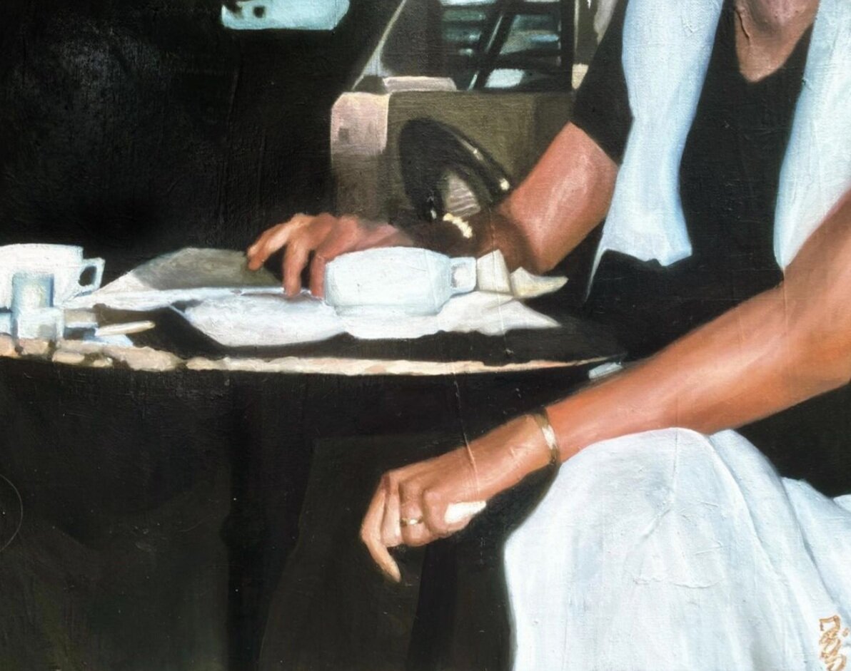 "Lunch 1997" - 45 by 35 cm | Oils on canvas