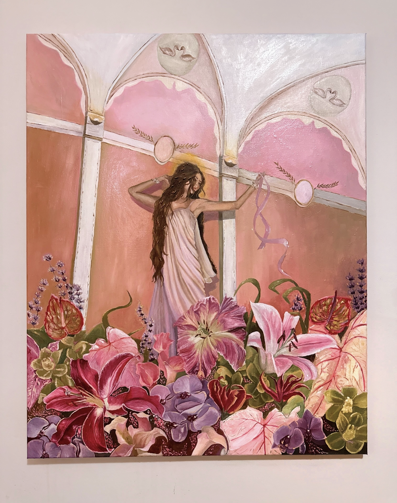  "in her world" - 60 x 70 cm | Oils on canvas 