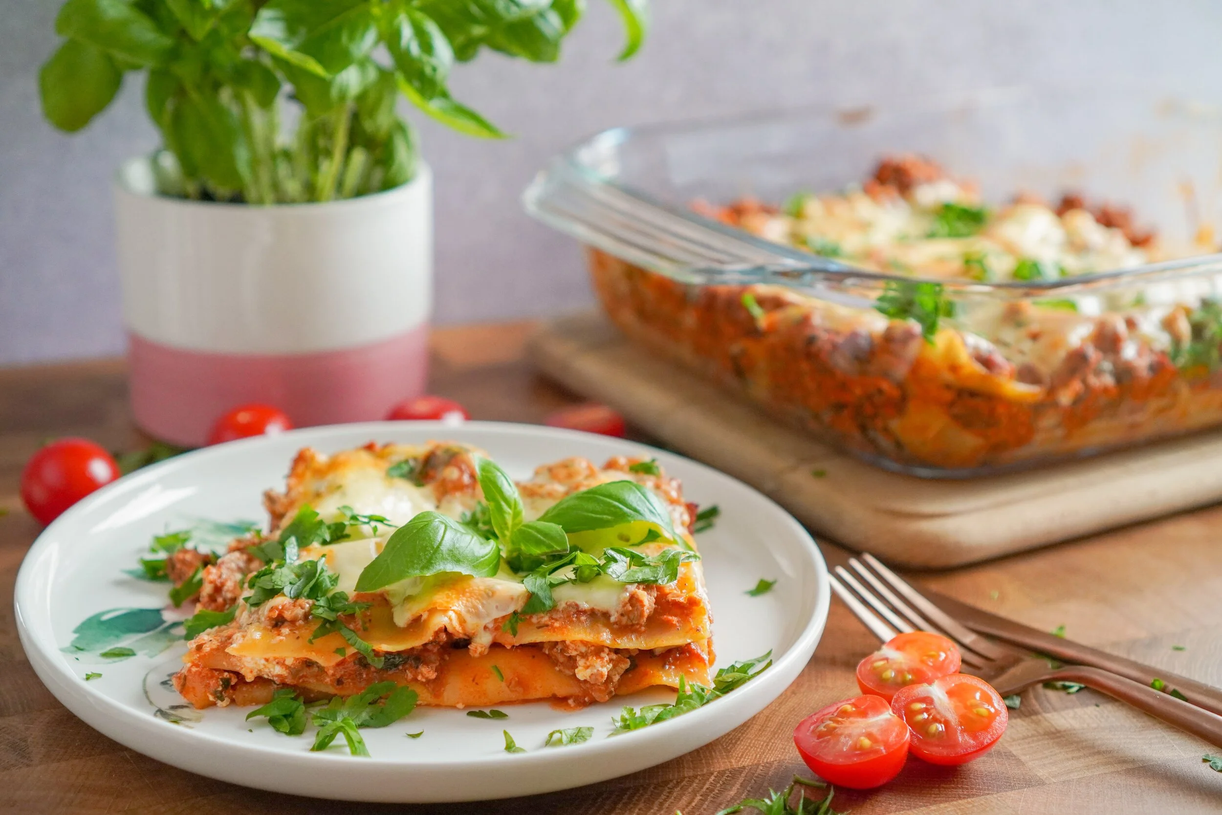 Lasagne mit Hackfleisch, Kabis und Kürbis
