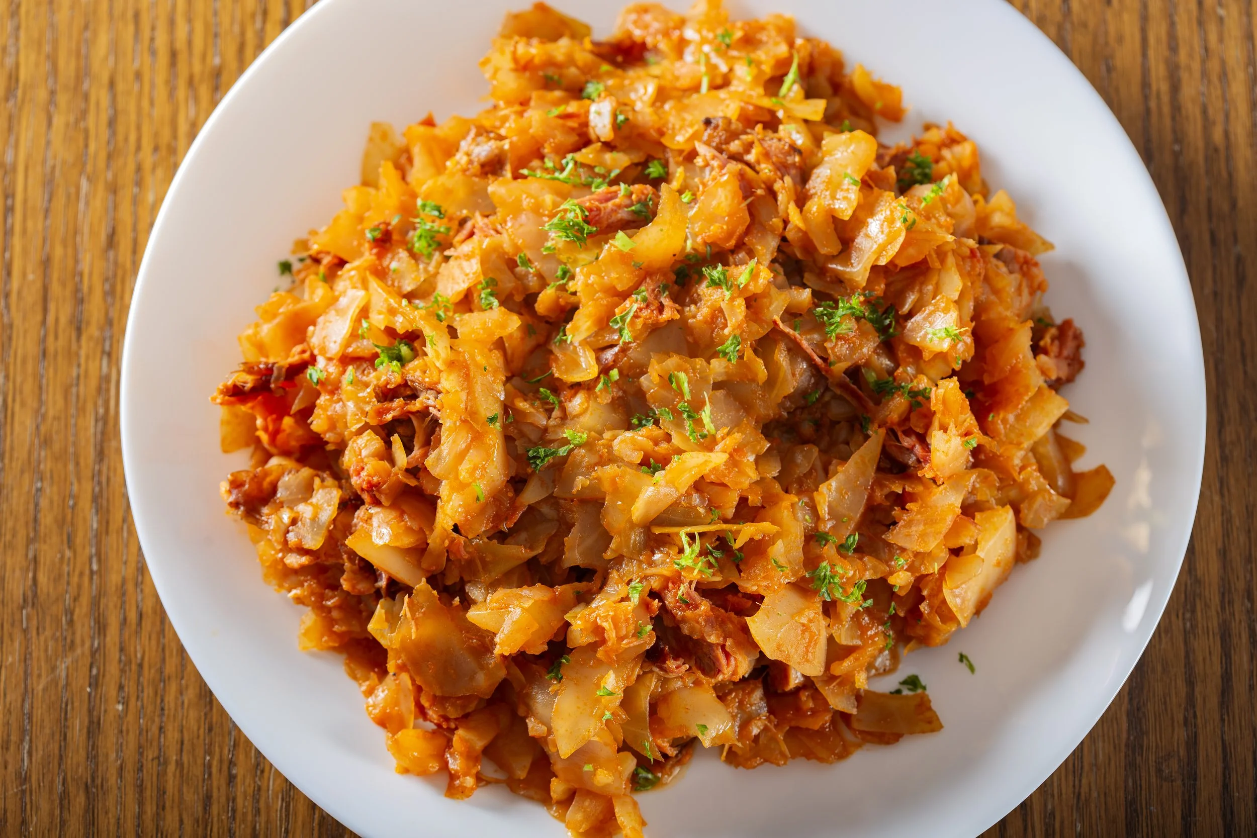 Weisskabis-Eintopf mit Fleisch