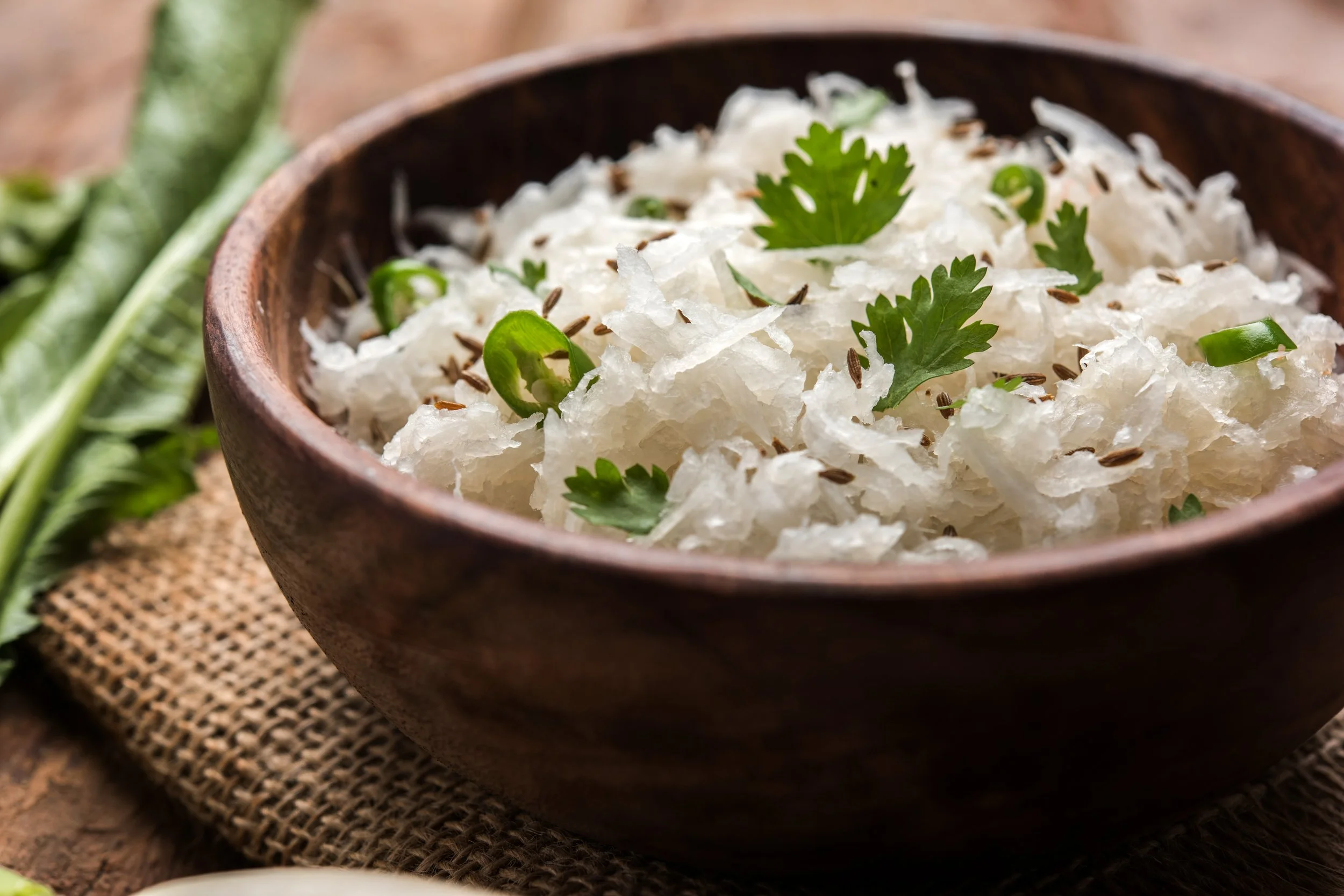 Salat aus Schwarzem Rettich