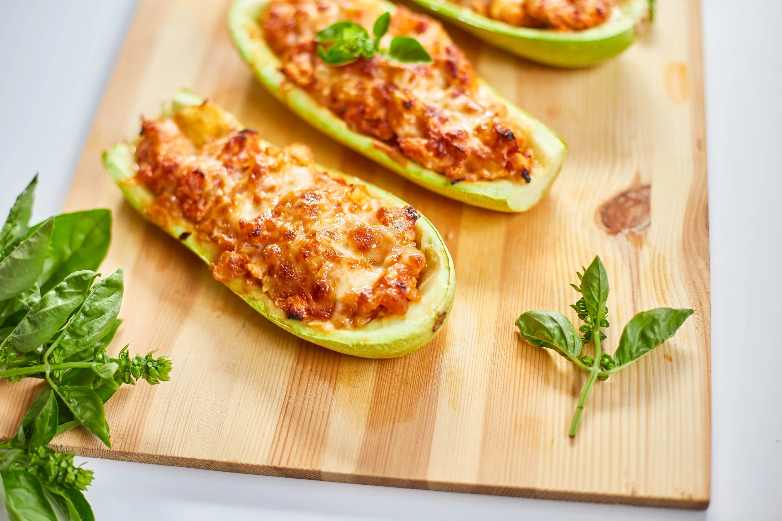 Gefüllte Zucchetti mit Mais