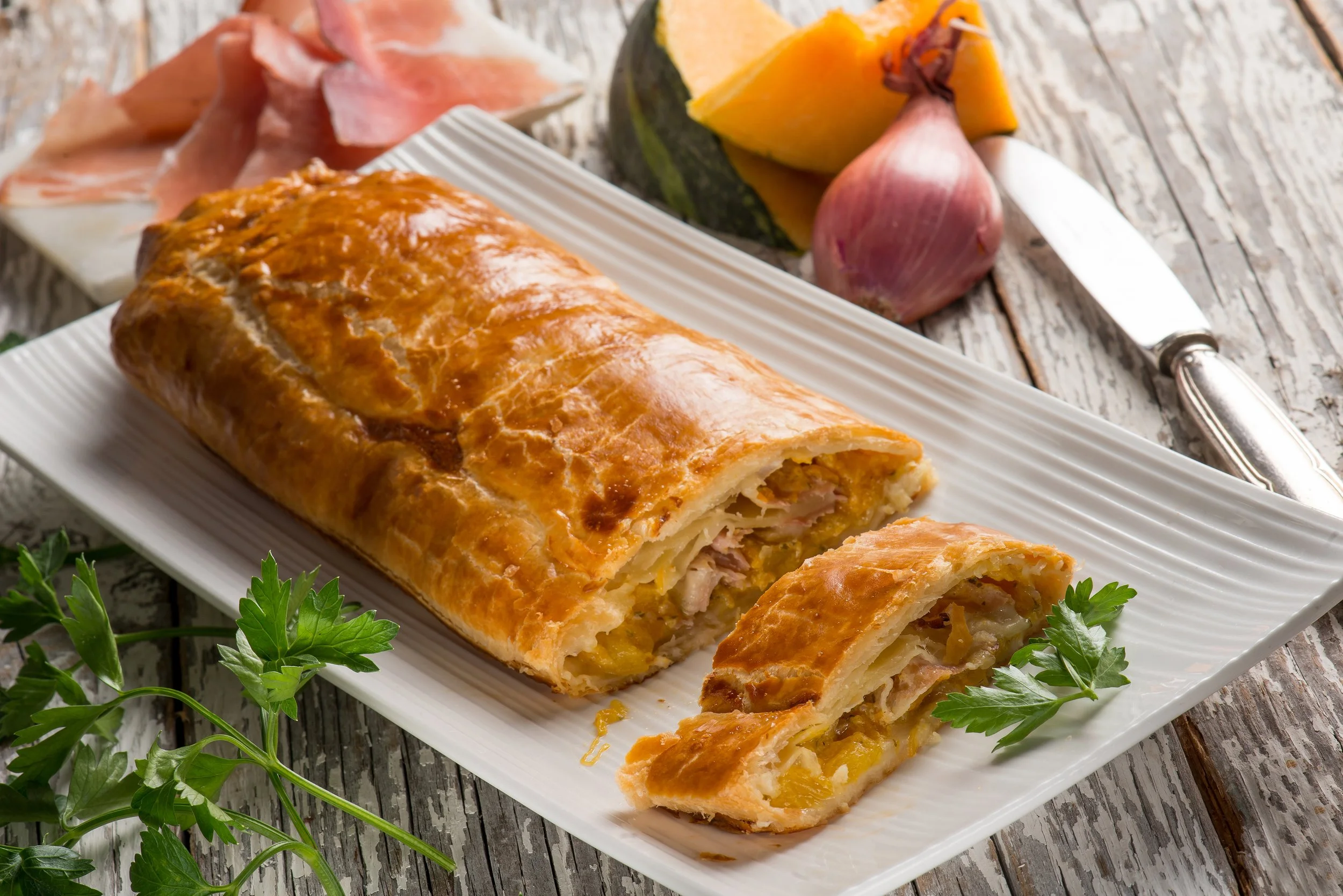 Kartoffel-Kohlrabi im Strudelteig