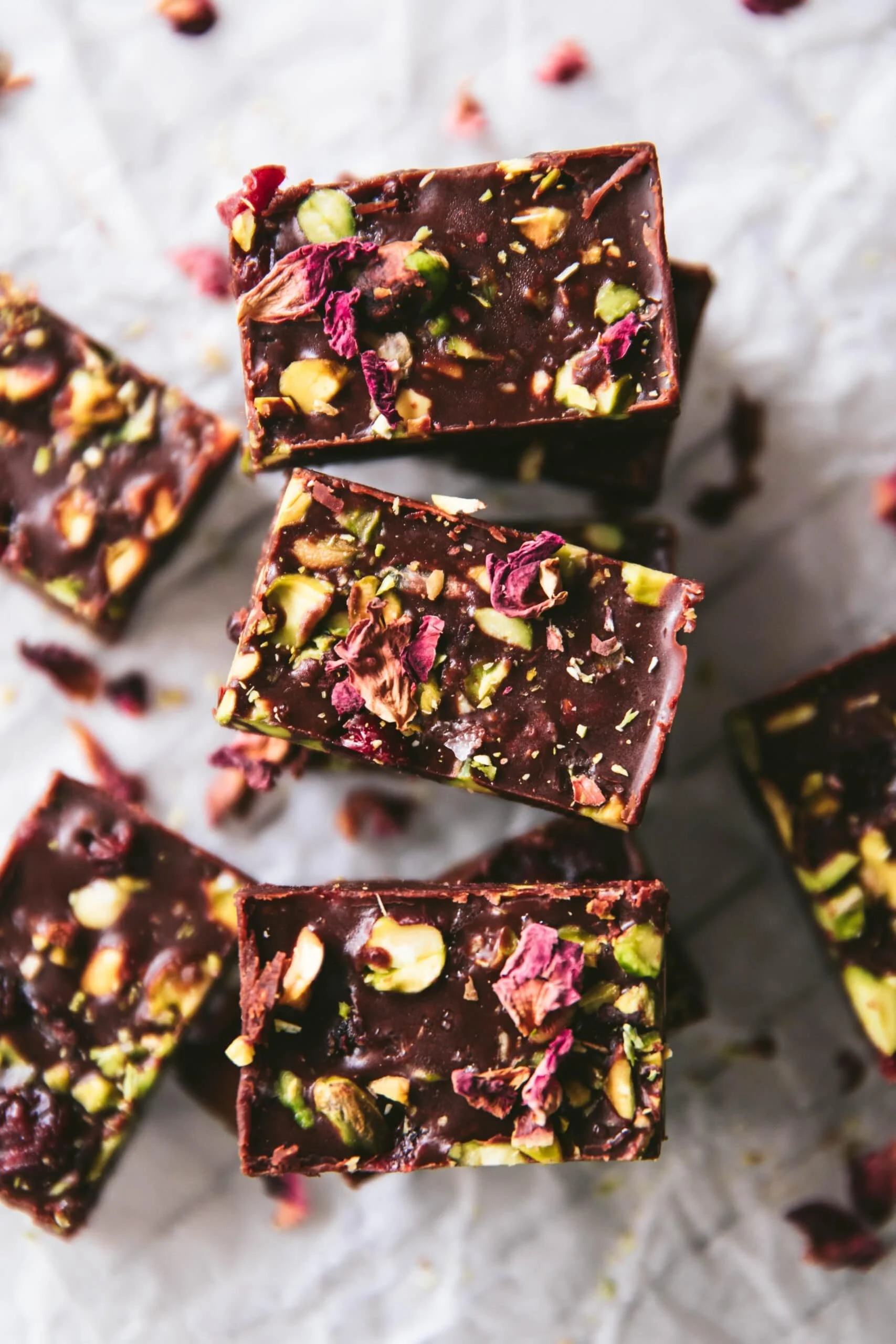 Vegan Chocolate Pistachio Slice