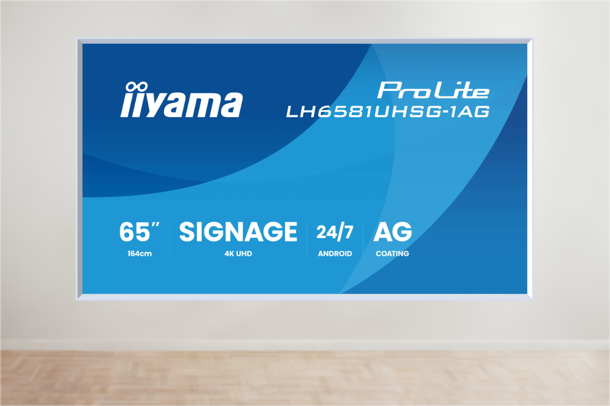 infoskaerm med hvid ramme