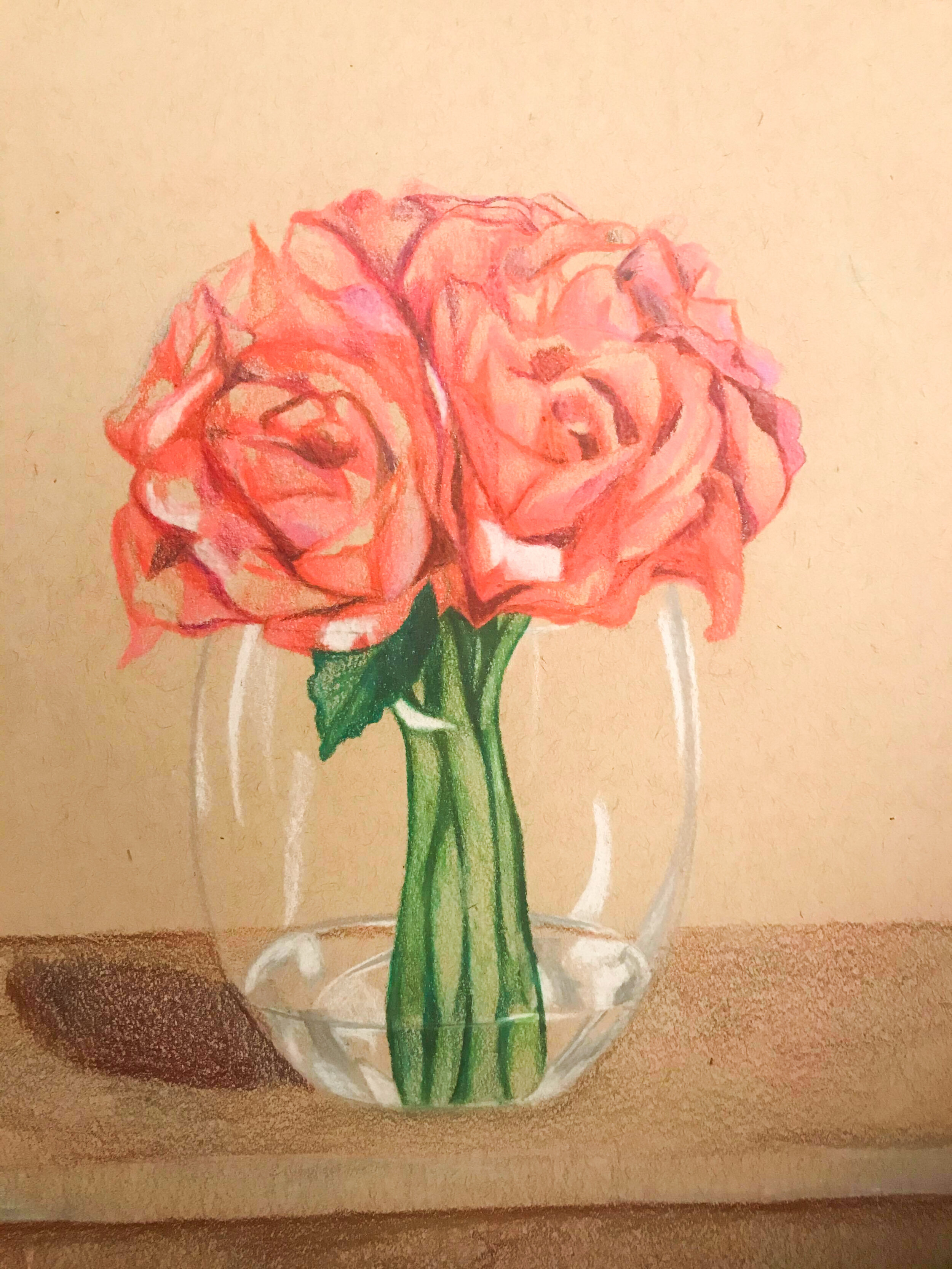 glass of roses