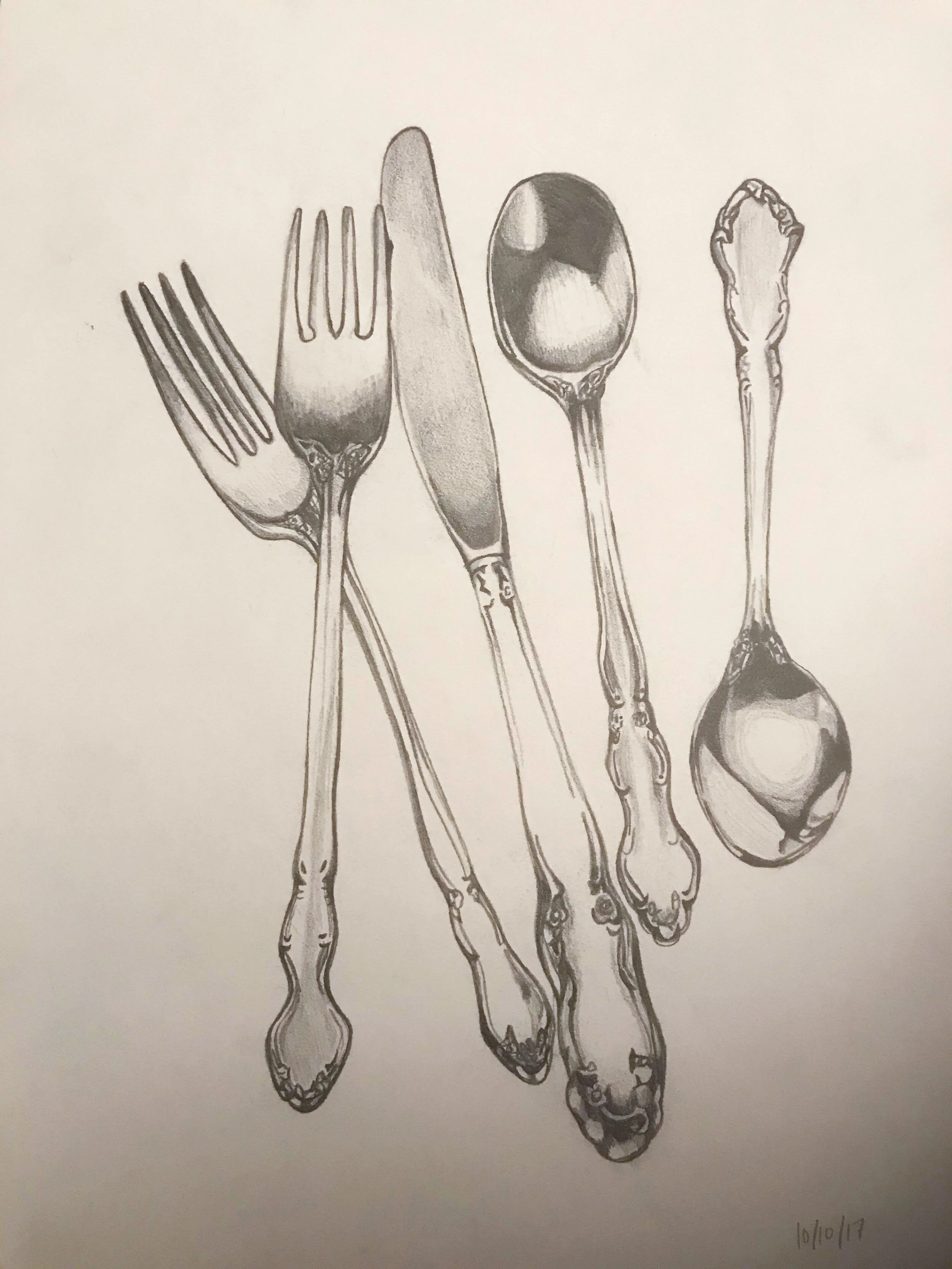 reflective silverware
