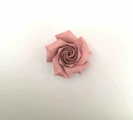 origami rose gif