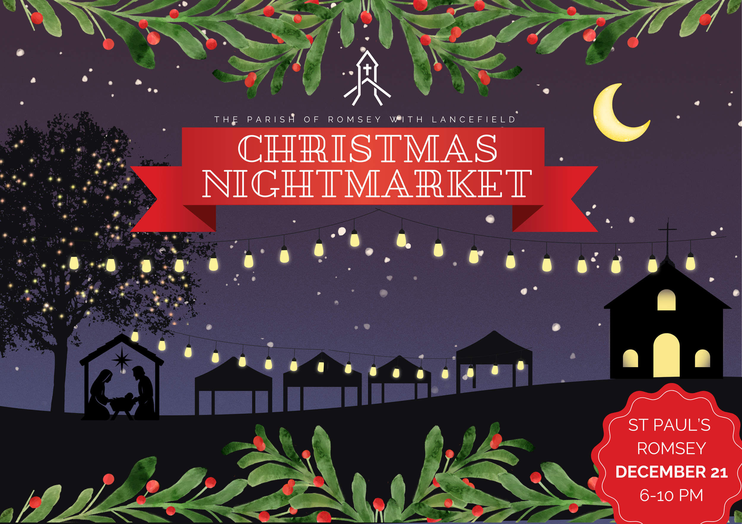 Romsey Anglican Church  Christmas Night  Market