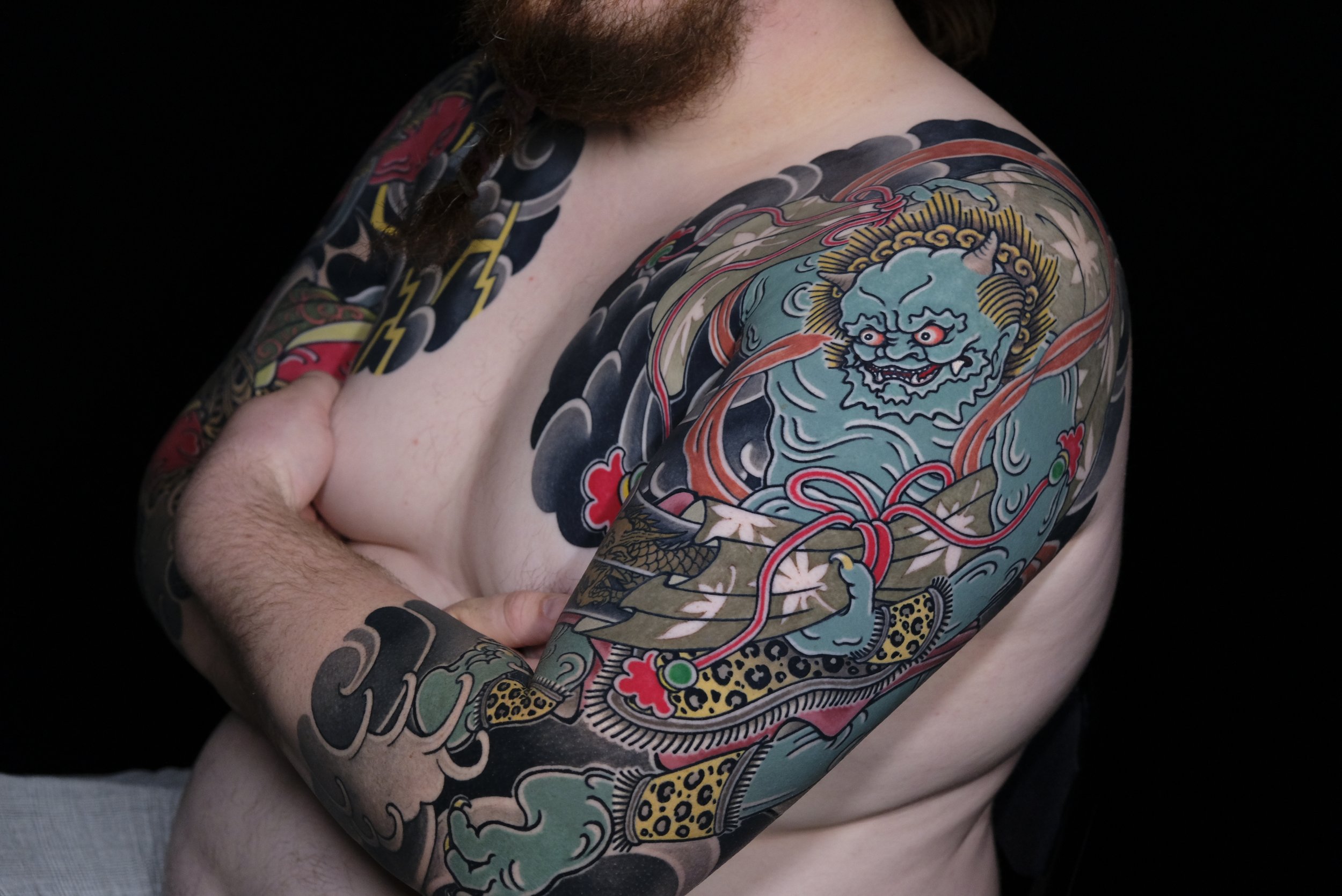 traditional Japanese fu-jin tattoo