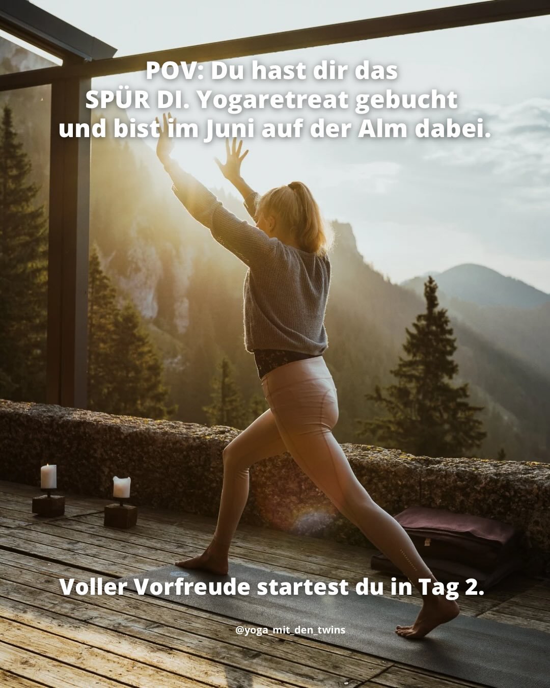 Du &uuml;berlegst beim SP&Uuml;R DI. Yogaretreat auf der Alm im Juni dabei zu sein? ☀️🧘🏼&zwj;♀️🌿✨

Hast dir schon zig Gedanken gemacht, wie es sein k&ouml;nnte, wie du es m&ouml;glich machen kannst, was dich erwartet? 💬 Du zerdenkst es vielleicht