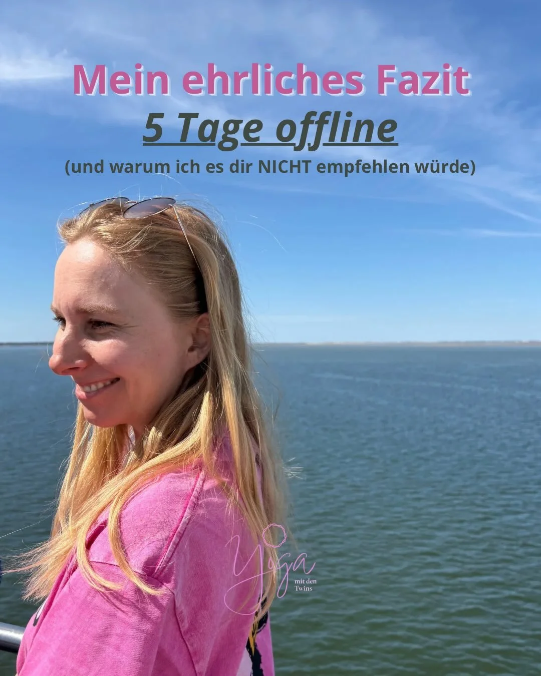Ich war in den letzten Jahren schon so oft tagelang offline. 😮&zwj;💨 Einfach Zuhause, im Urlaub, w&auml;hrend Retreats,  innerhalb von  Ausbildungen,... 

Es war nicht immer leicht, aber es war es immer zu 1000 % wert. 🙌🏼 Denn das, was man an Leb
