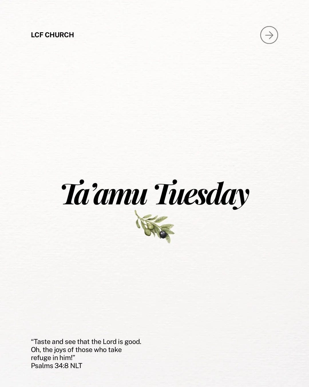 Happy Tuesday Church! 🙌🏼 

We are kicking off a series called Ta&rsquo;amu Tuesday! Our vision for this series is to increase knowledge and wisdom within different elements of our walk with Christ, eventually leading you to have greater discernment