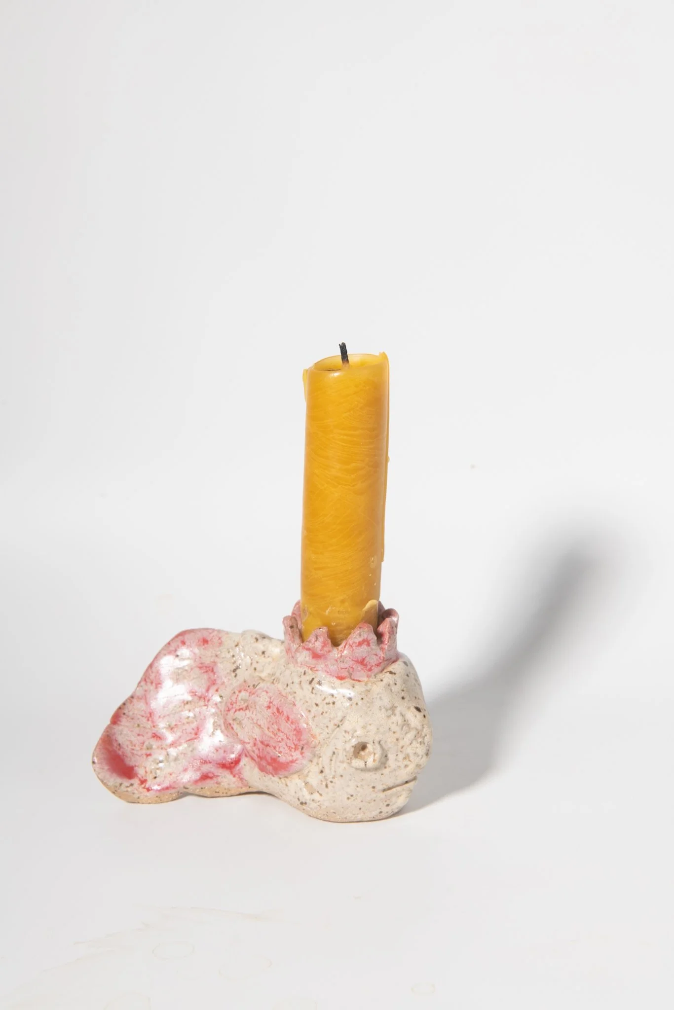 Side View Ceramic Fish Candlestick