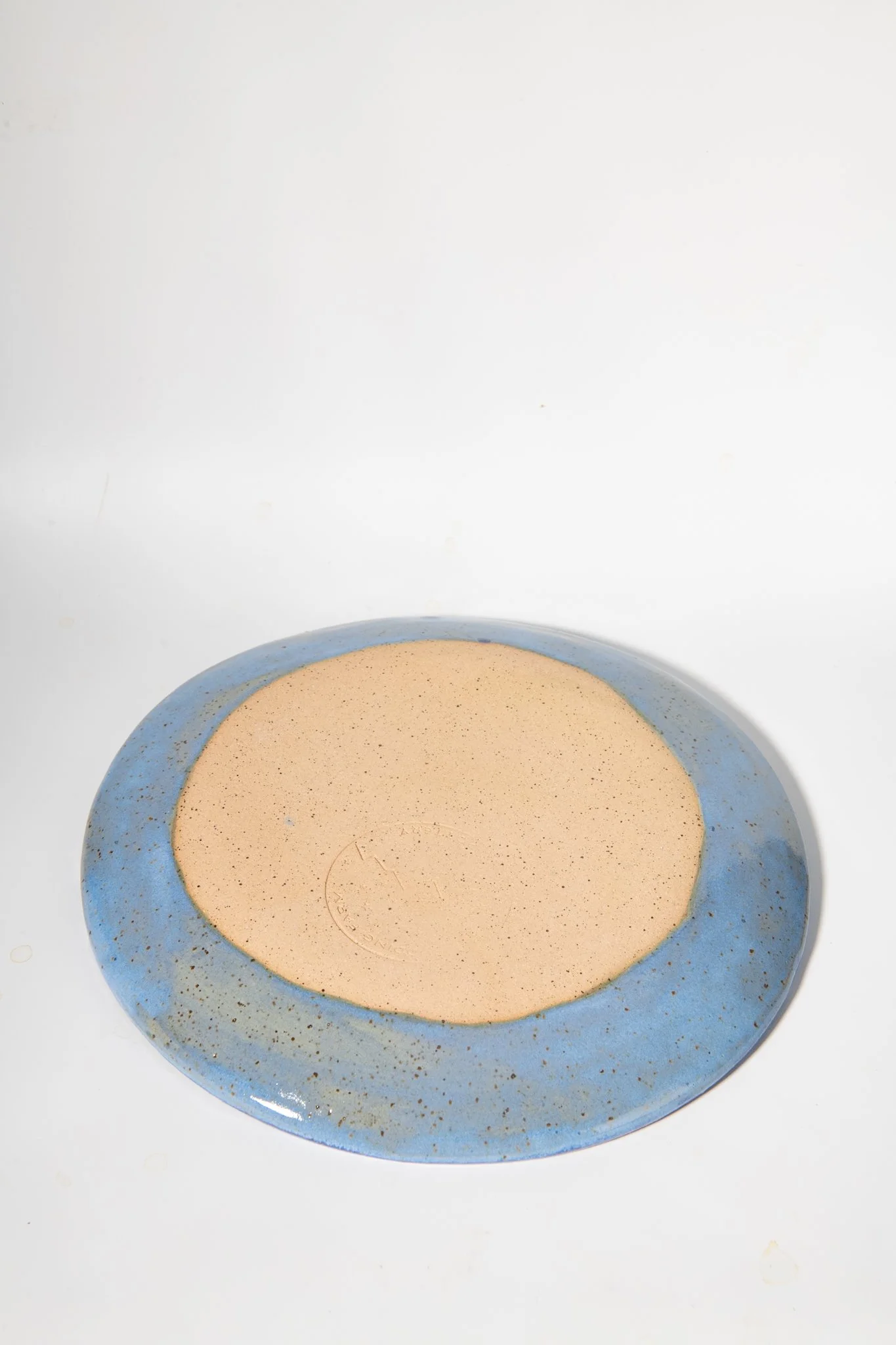 Backside of Handmade Lemon Dessert Plate