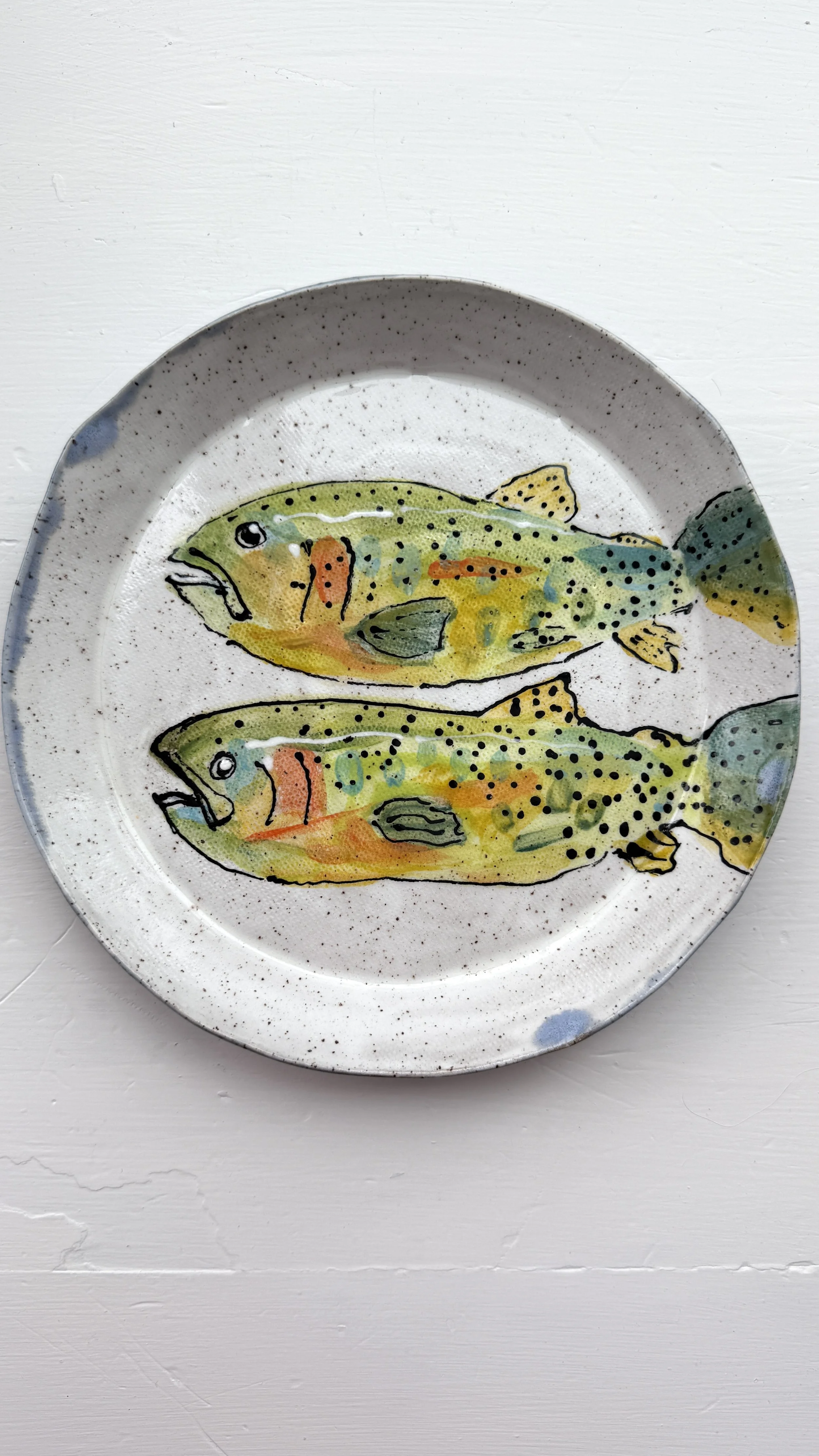 Freshwater Trout Ceramic Plate
