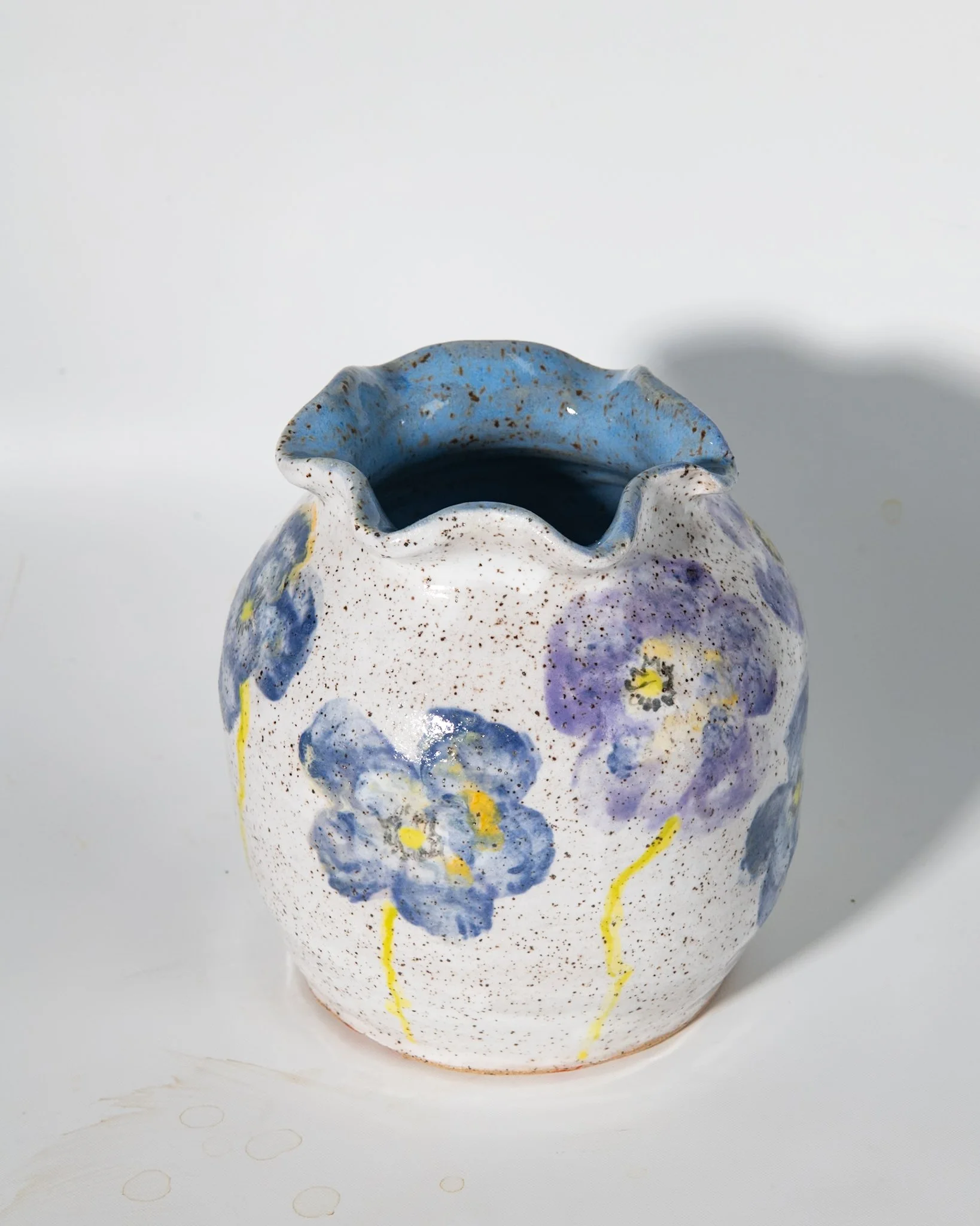 Purple Poppy Ceramic Vase