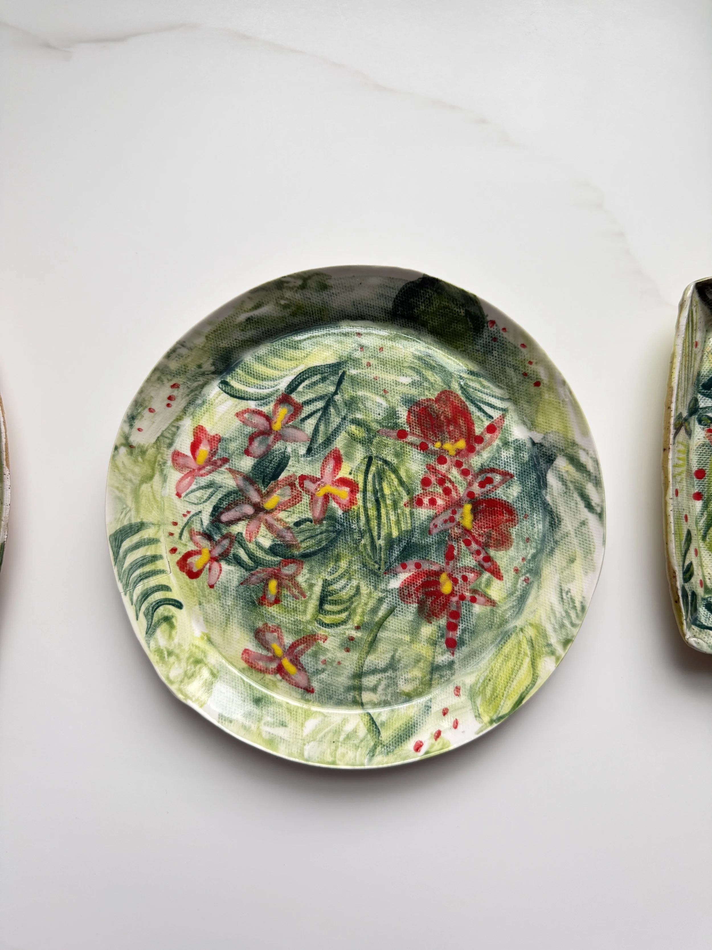 Tropical Orchid Small Dessert Plate