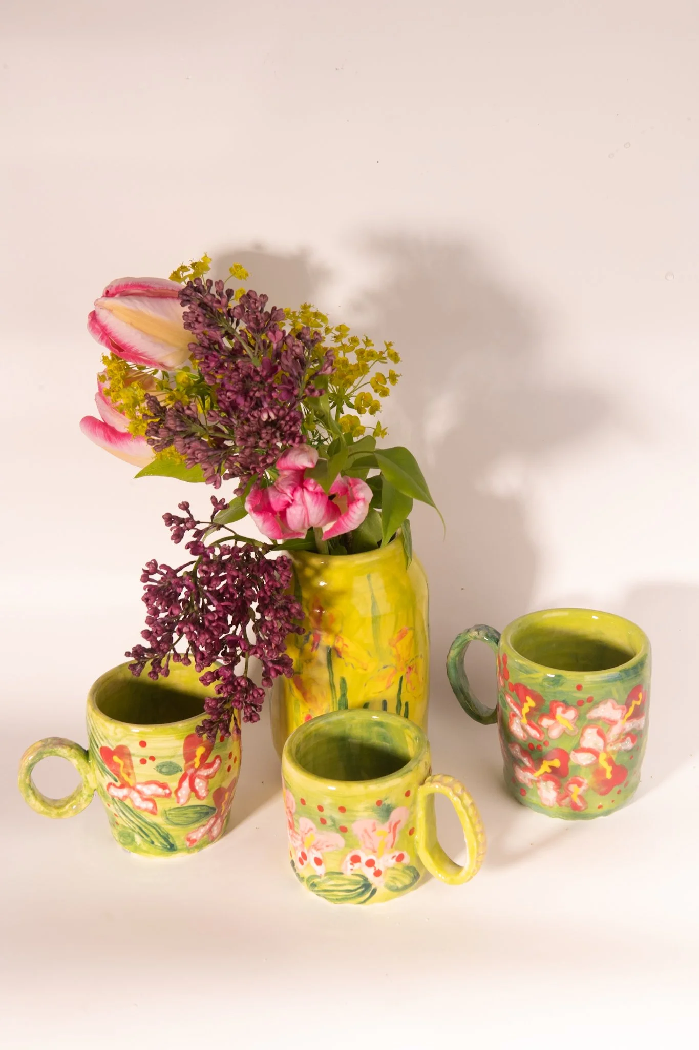 Handmade Tropical Orchid Mug