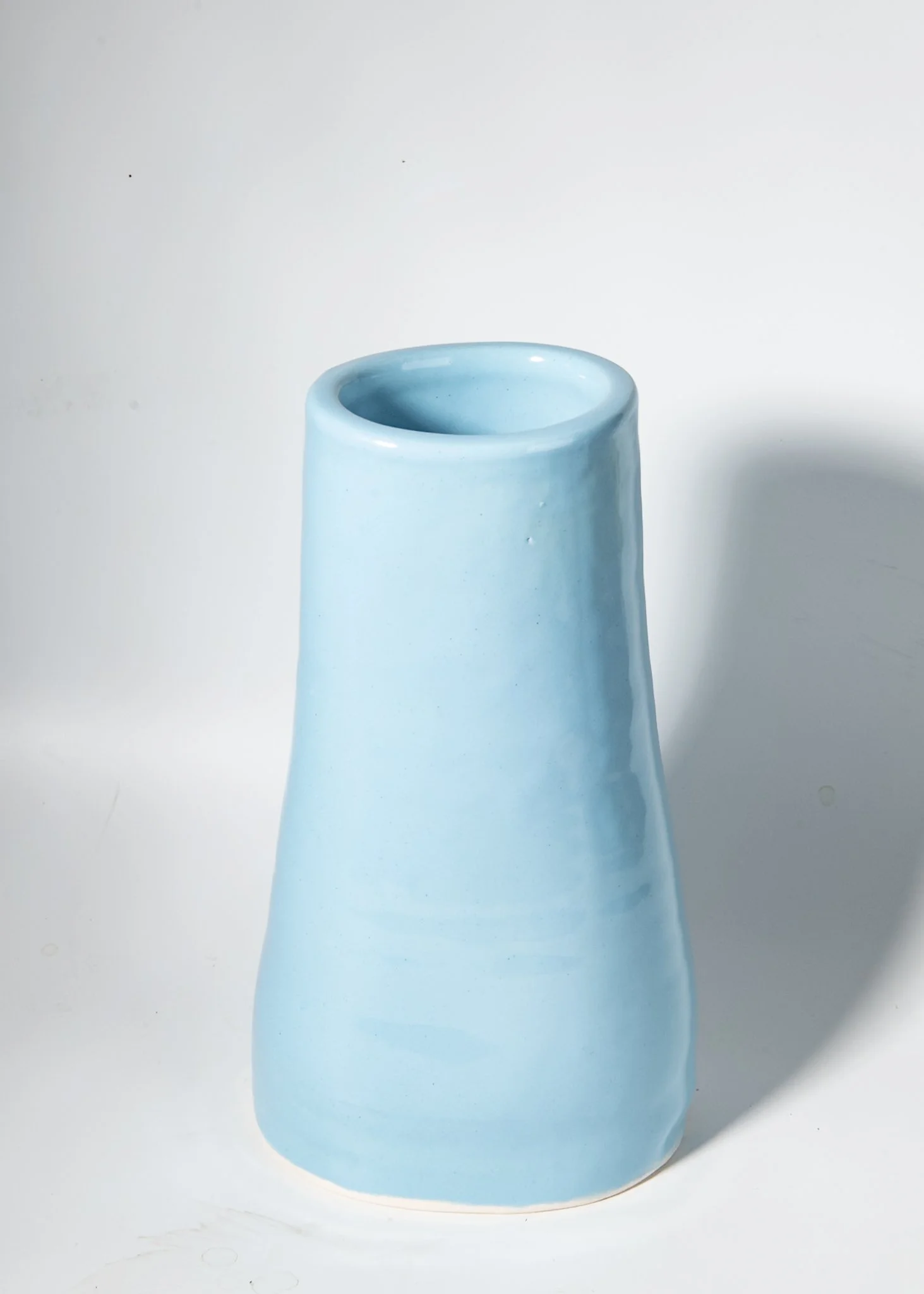 Handmade Ocean Blue Oval Vase