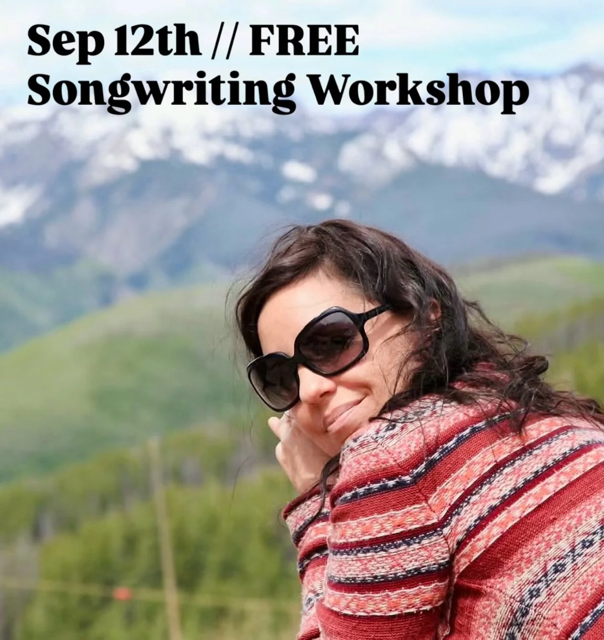 FREE SONGWRITING WORKSHOP SAT SEP 12TH 2026 🥁

9am Pacific // 10 am Mountain // 11am Central // 12pm Eastern // 5pm UK // Spain 

Art is somewhere to put feelings we can&rsquo;t contain. Thats why when I work with artists in songwriting and poetics 