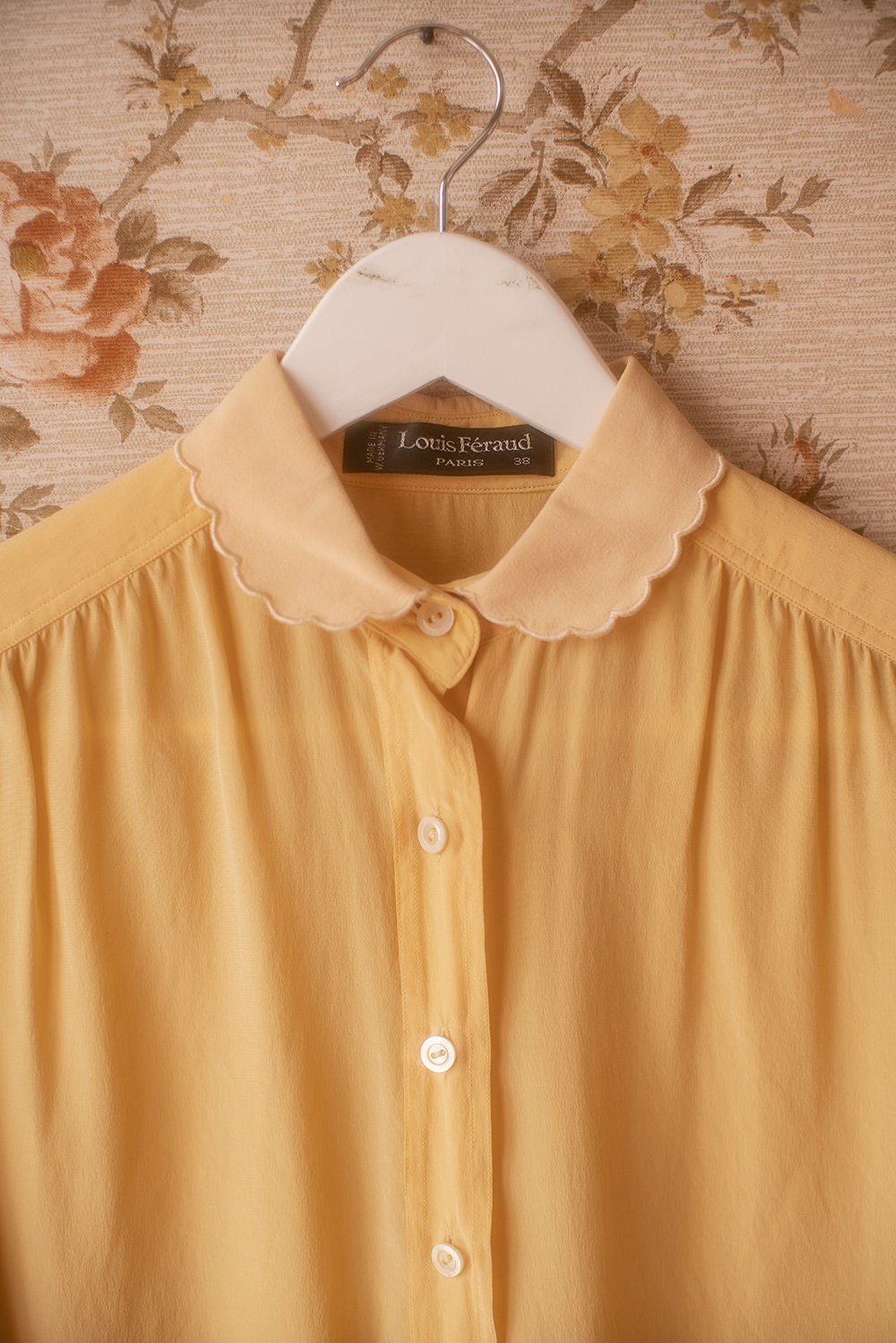 Lovely Vintage Pastel Yellow Louis Feraud Silk Shirt — Vivienne