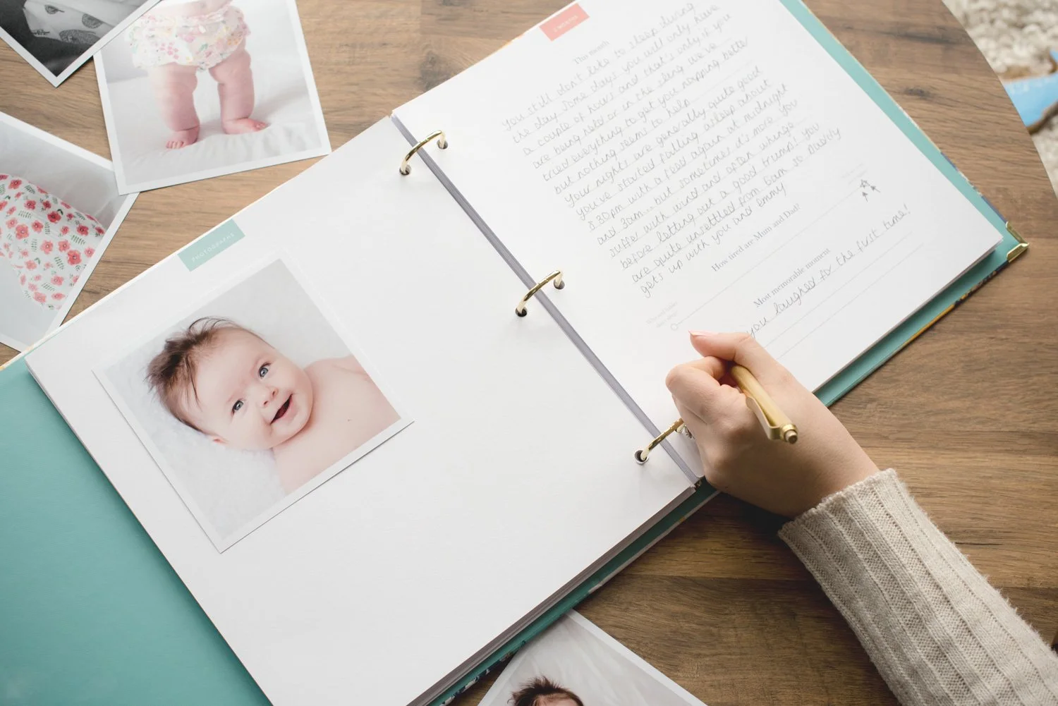 Luxury Baby Record Book Modern Design — Tribe & Story